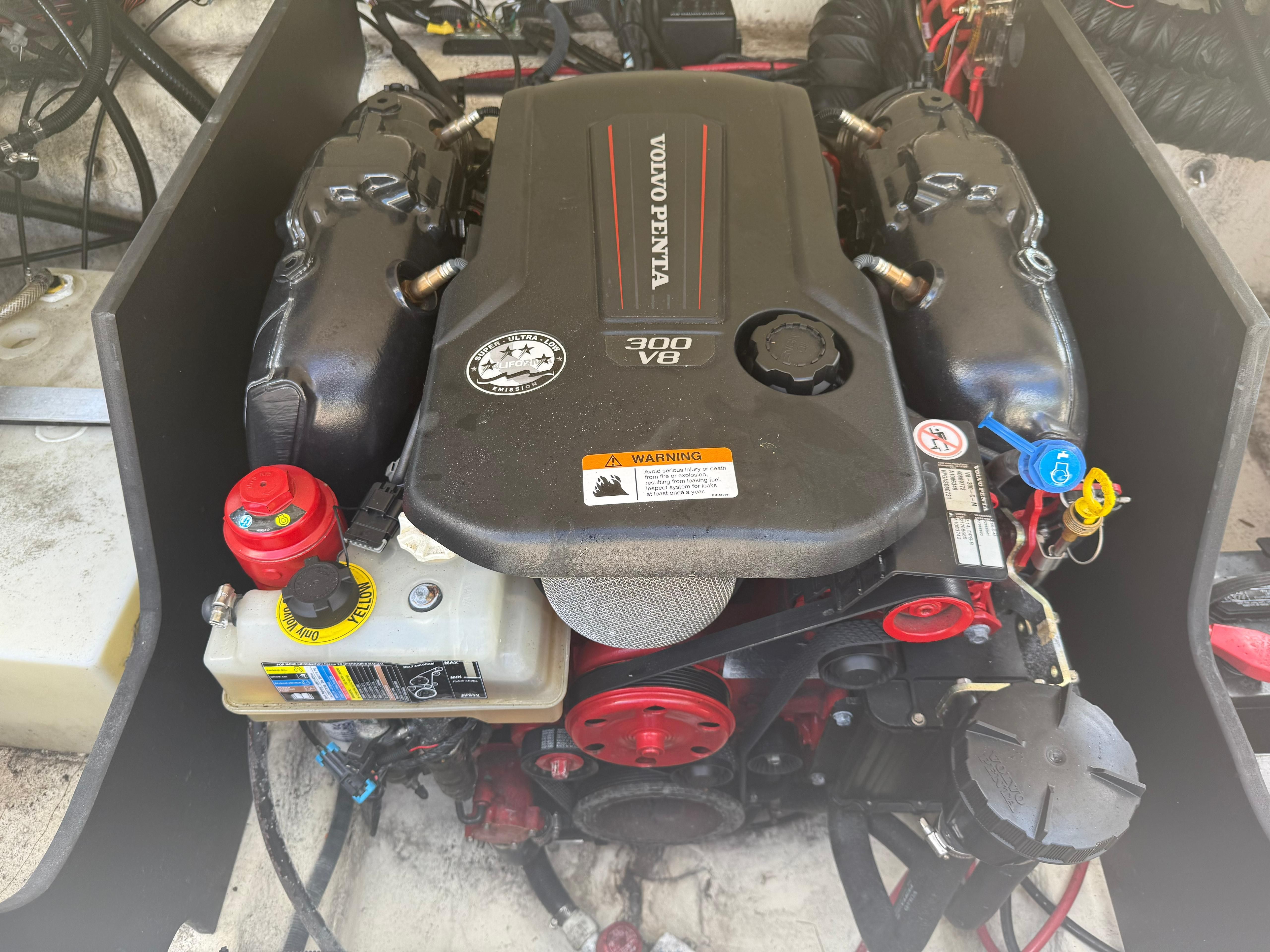 Volvo Penta 300 V8 engine in Regal 2300 Bowrider 2020 boat.