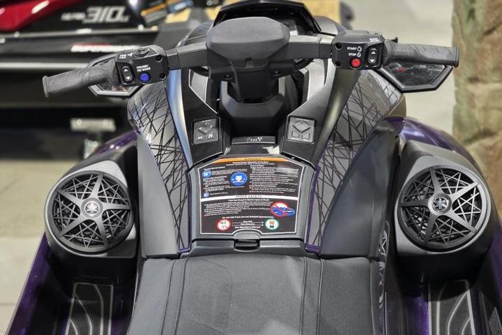 2026 Yamaha WaveRunner GP HO dashboard with controls and speakers, showcasing modern design.