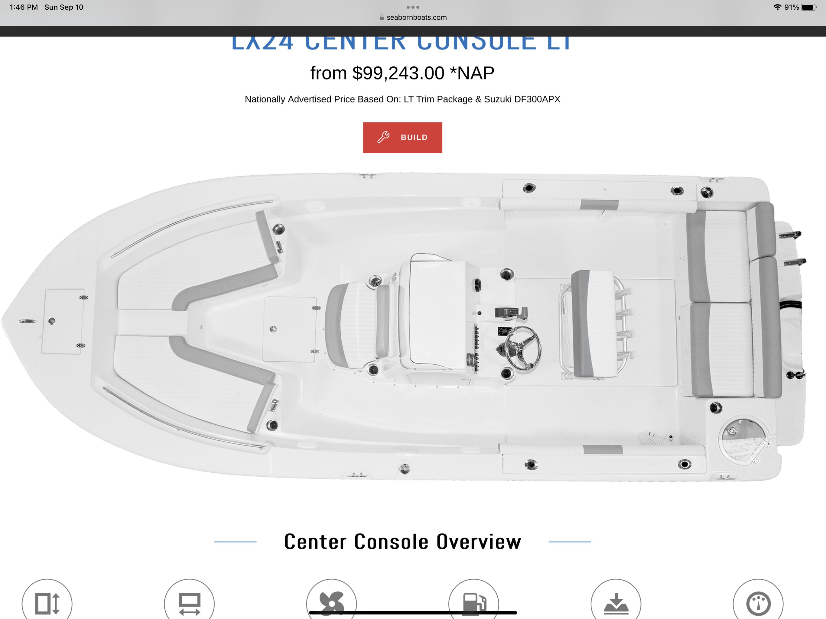 2019 Sea Born LX24 Center Console - 2