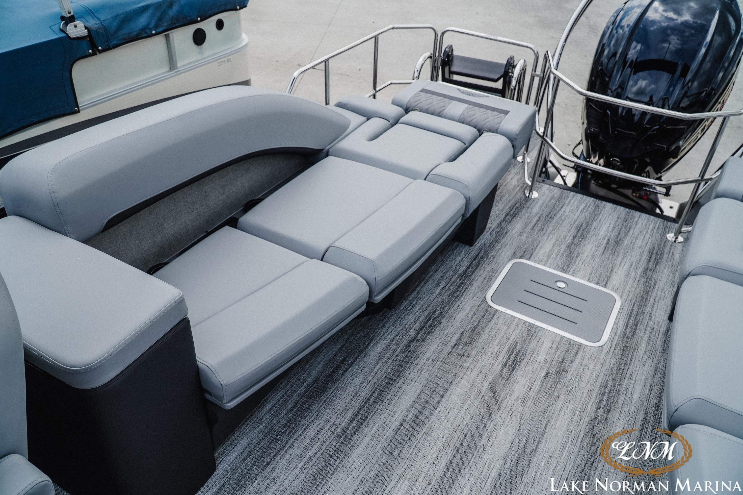2026 Bennington 24MSL pontoon boat with luxurious seating and modern design at Lake Norman Marina.