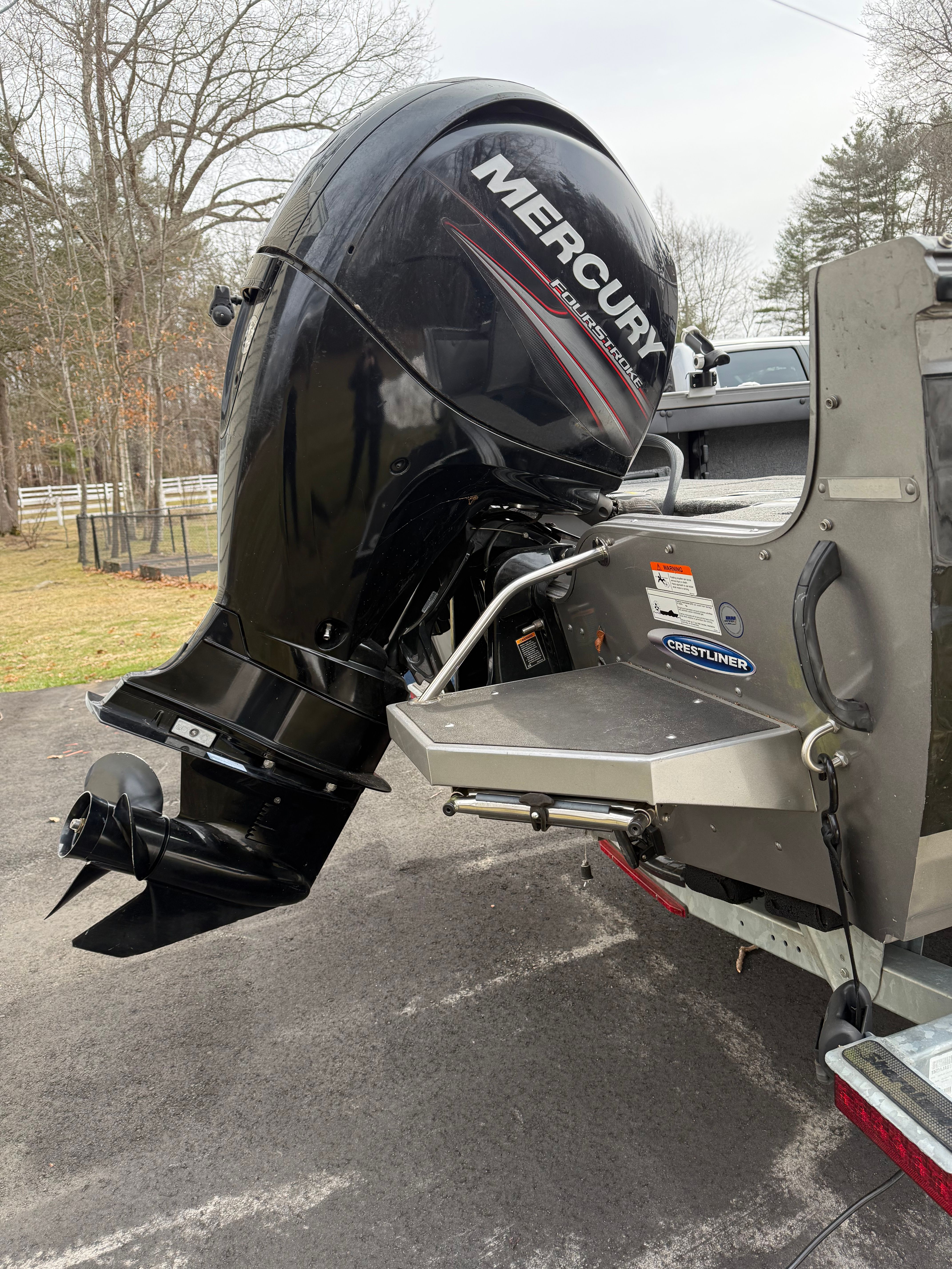 2015 Crestliner 1850 boat with Mercury outboard motor.