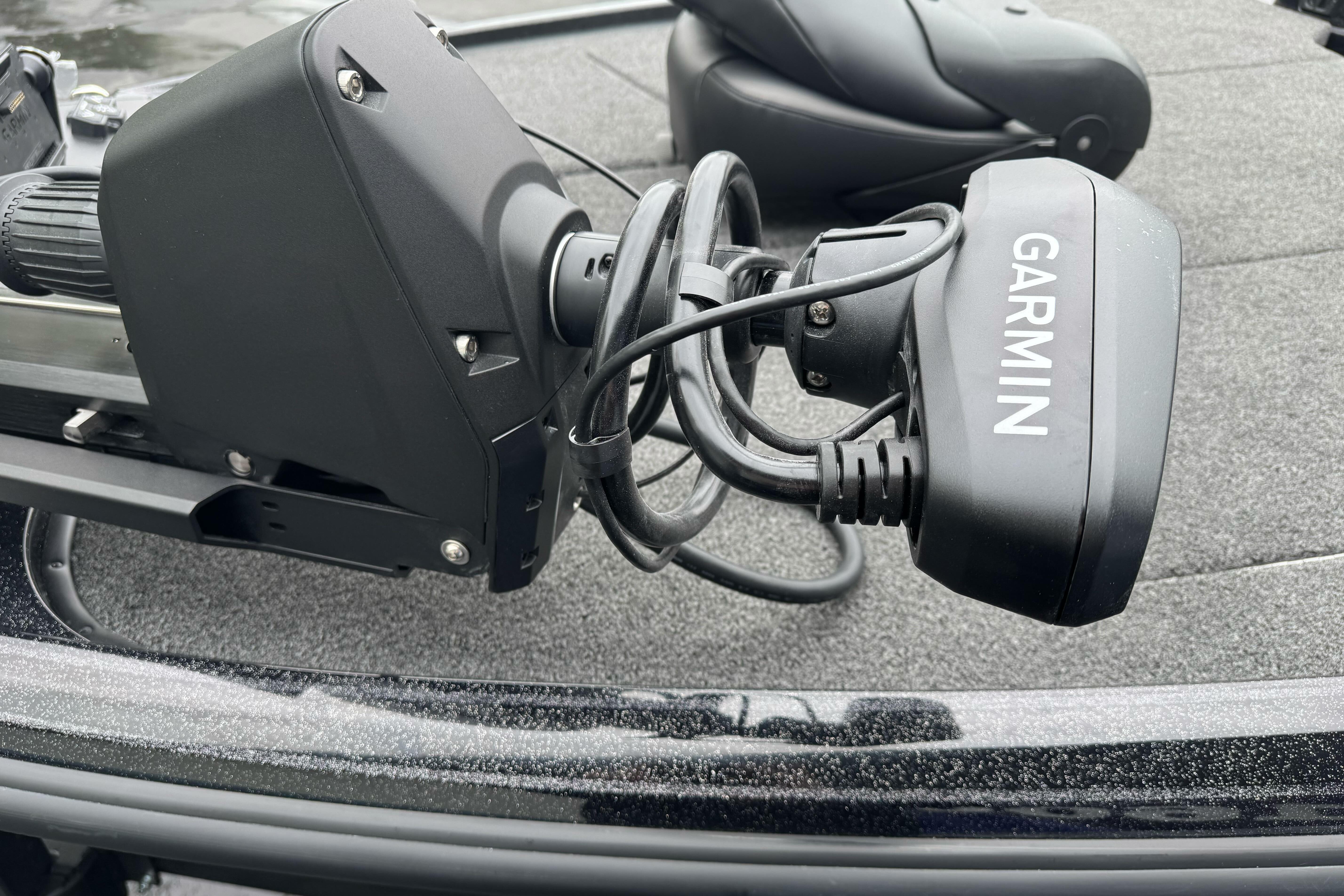 Garmin device on 2026 Nitro Z20 XL Pro boat deck, featuring advanced technology.