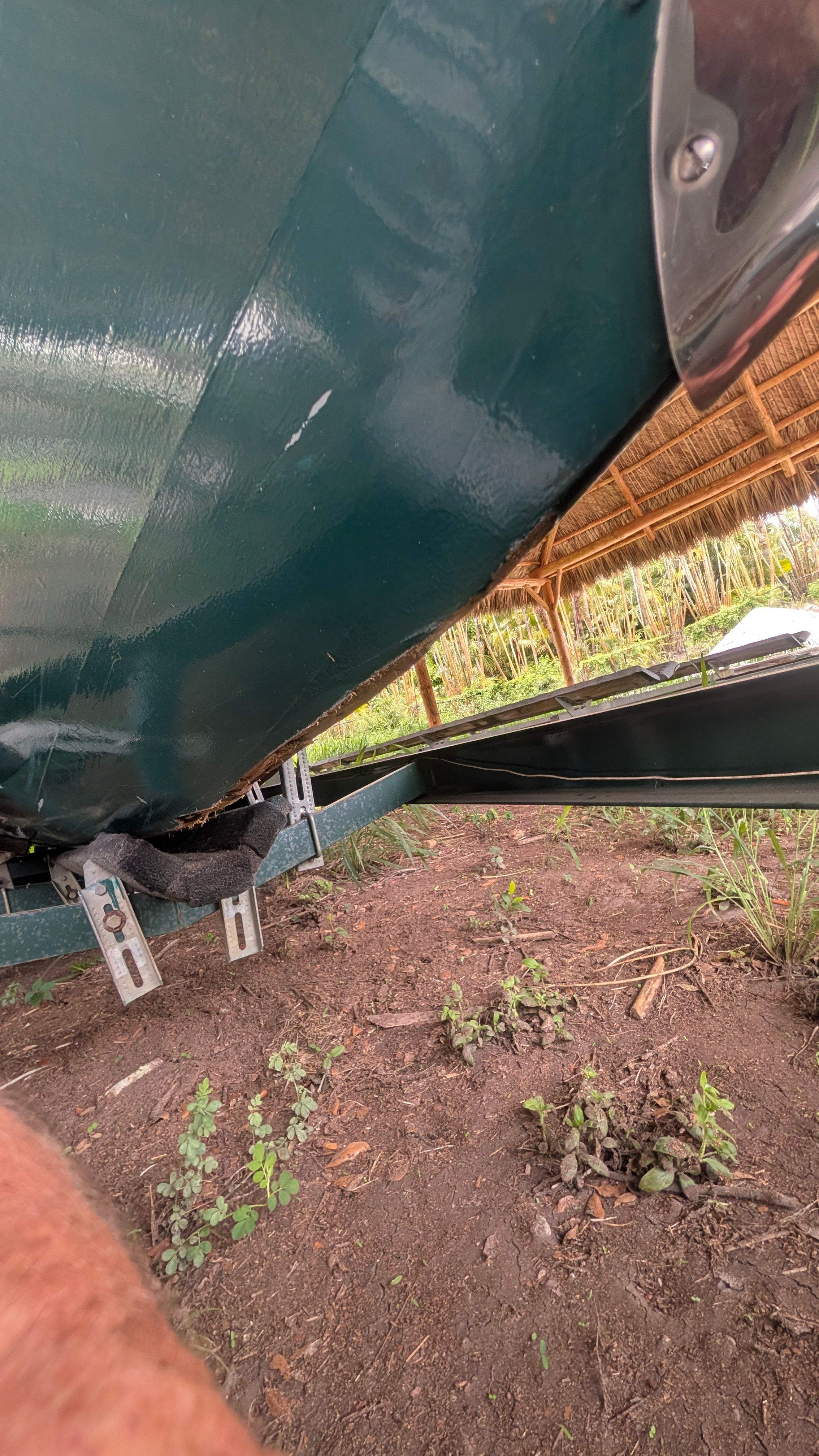 Underside of a 1930 Chris-Craft Triple Cockpit boat.