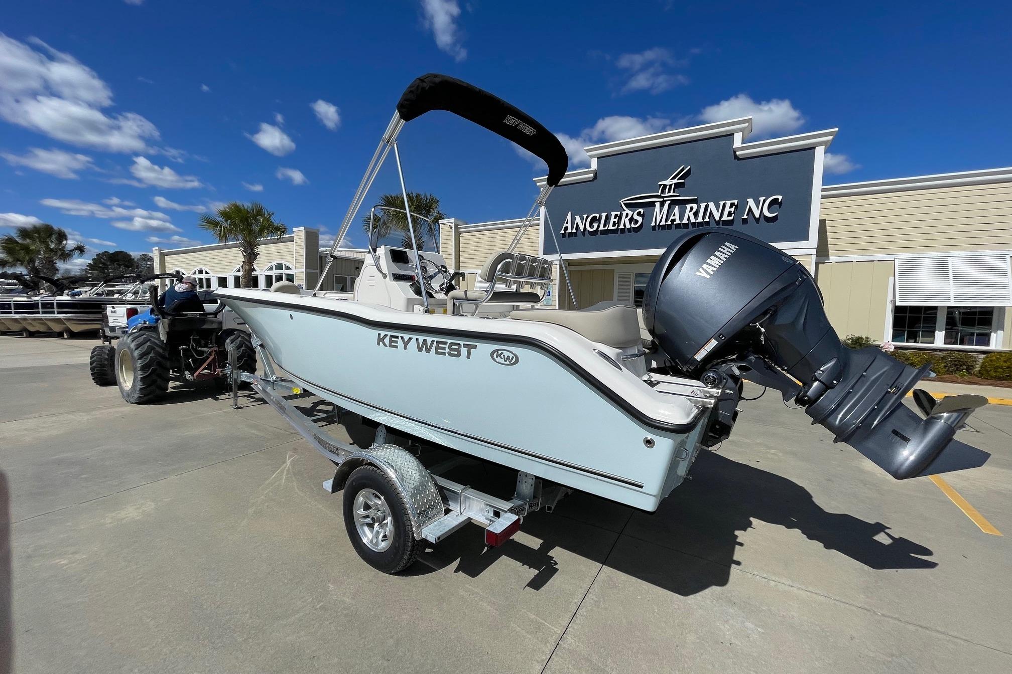2026 Key West 203 FS boat with Yamaha engine at Anglers Marine NC dealership.