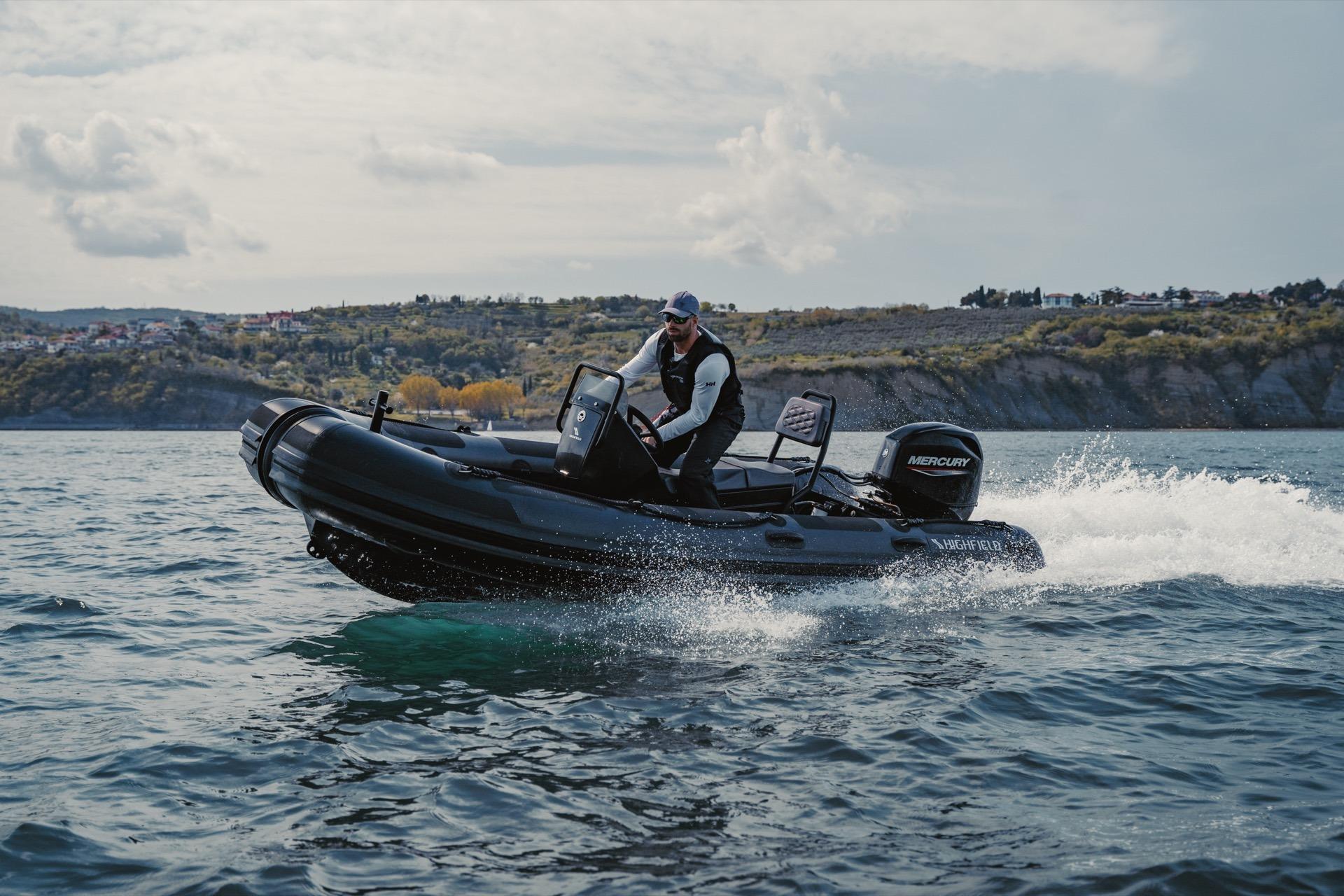 2026 Highfield Patrol 460 boat on the water.