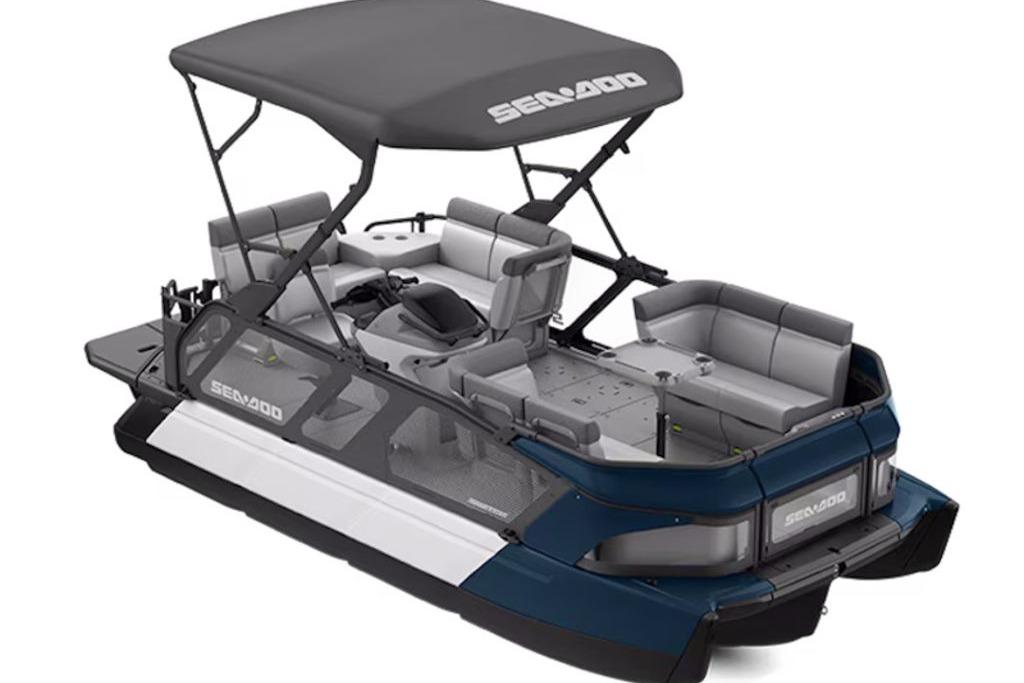 Sea-Doo Switch Cruise 18, 2026, modern pontoon boat design.