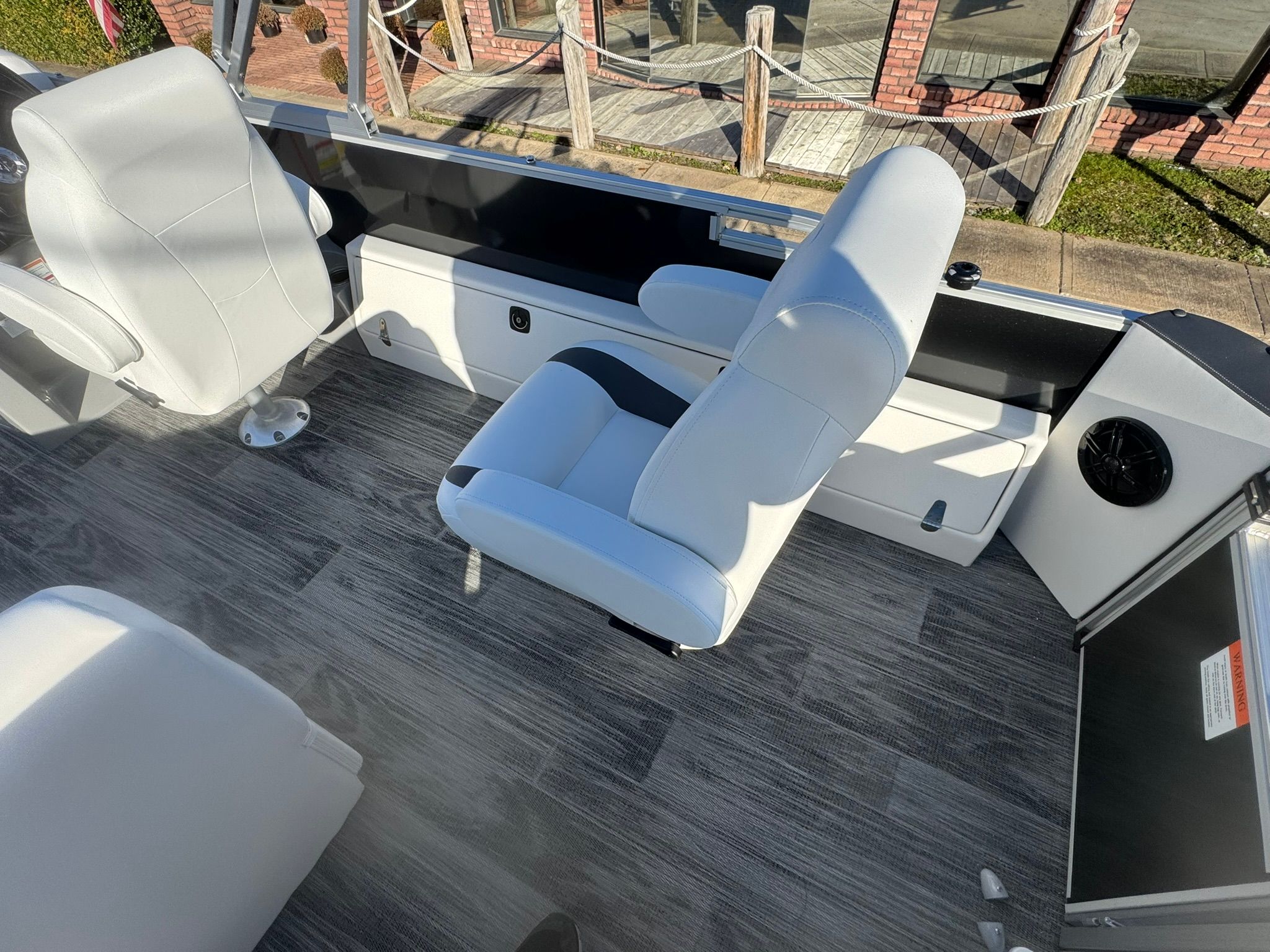 Interior of 2026 Landau 23C Atlantis with modern seating.