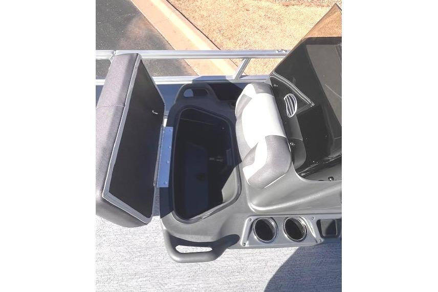 2026 Sun Tracker Bass Buggy 16 XL Select seat and storage.