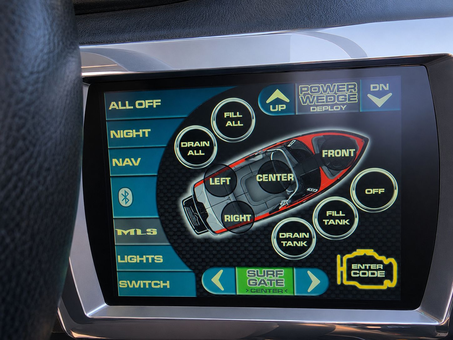 Touchscreen control of the 2014 Malibu Wakesetter 24 MXZ.