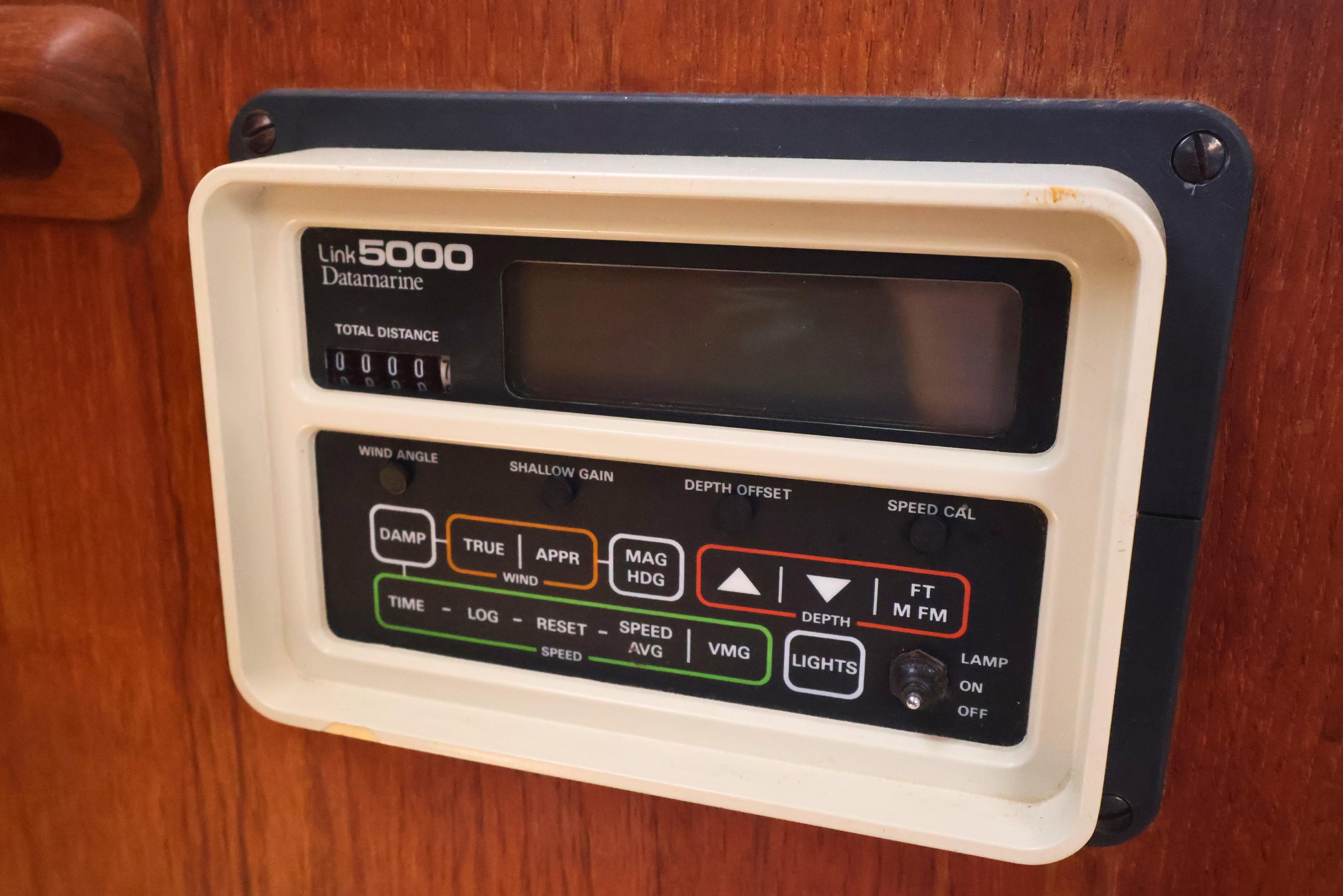 Datamarine Link 5000 instrument panel on 1989 J Boat J 40 sailboat.