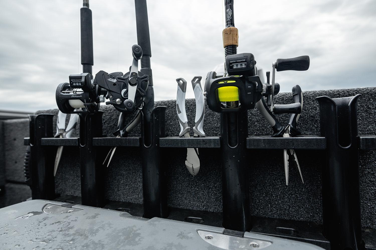 Manufacturer Provided Image: Fishing rods and tools on a 2025 Lund 2075 Fisherman boat.