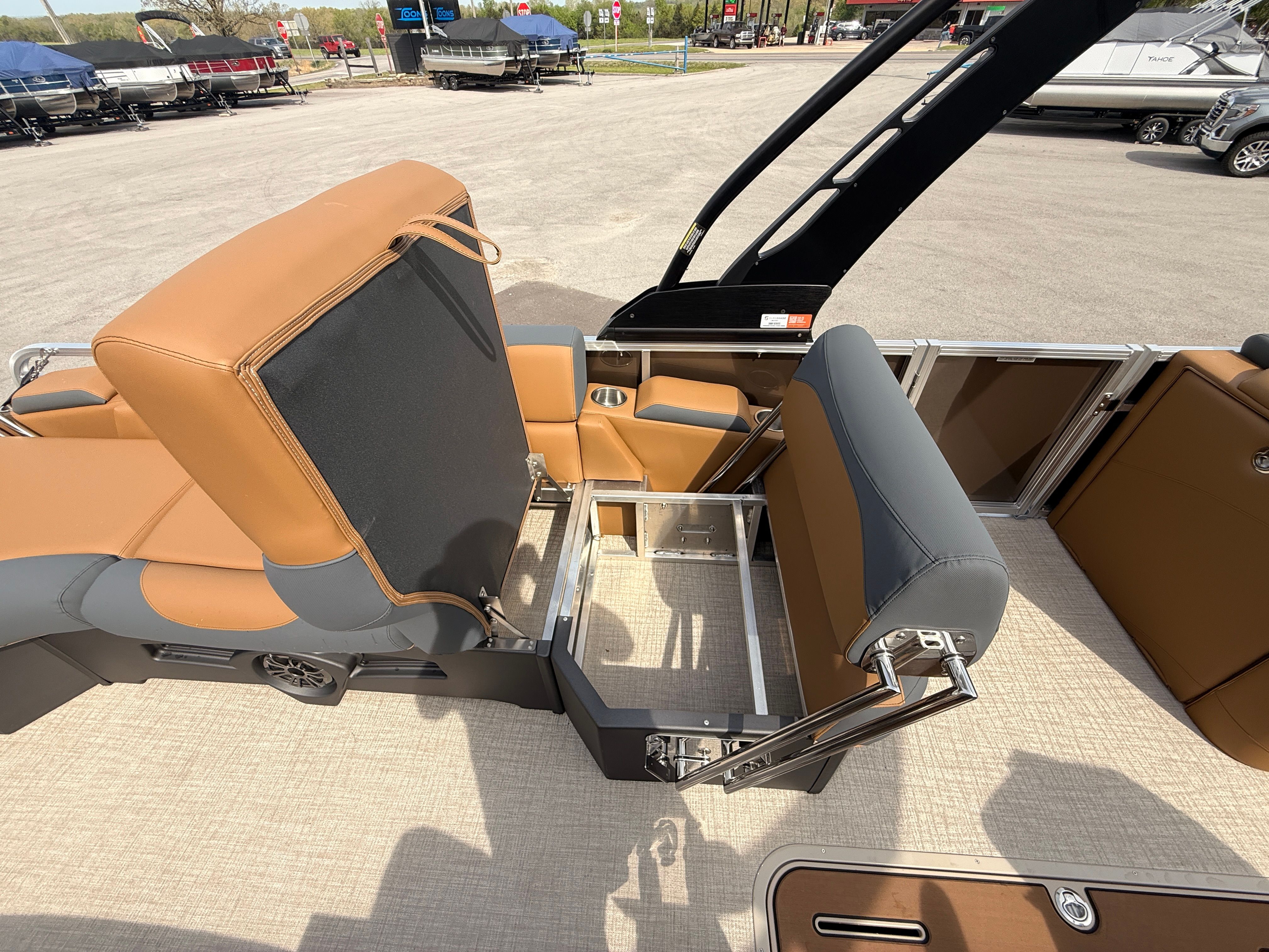 Interior of 2026 Avalon 2385 LSZ with foldable seats.