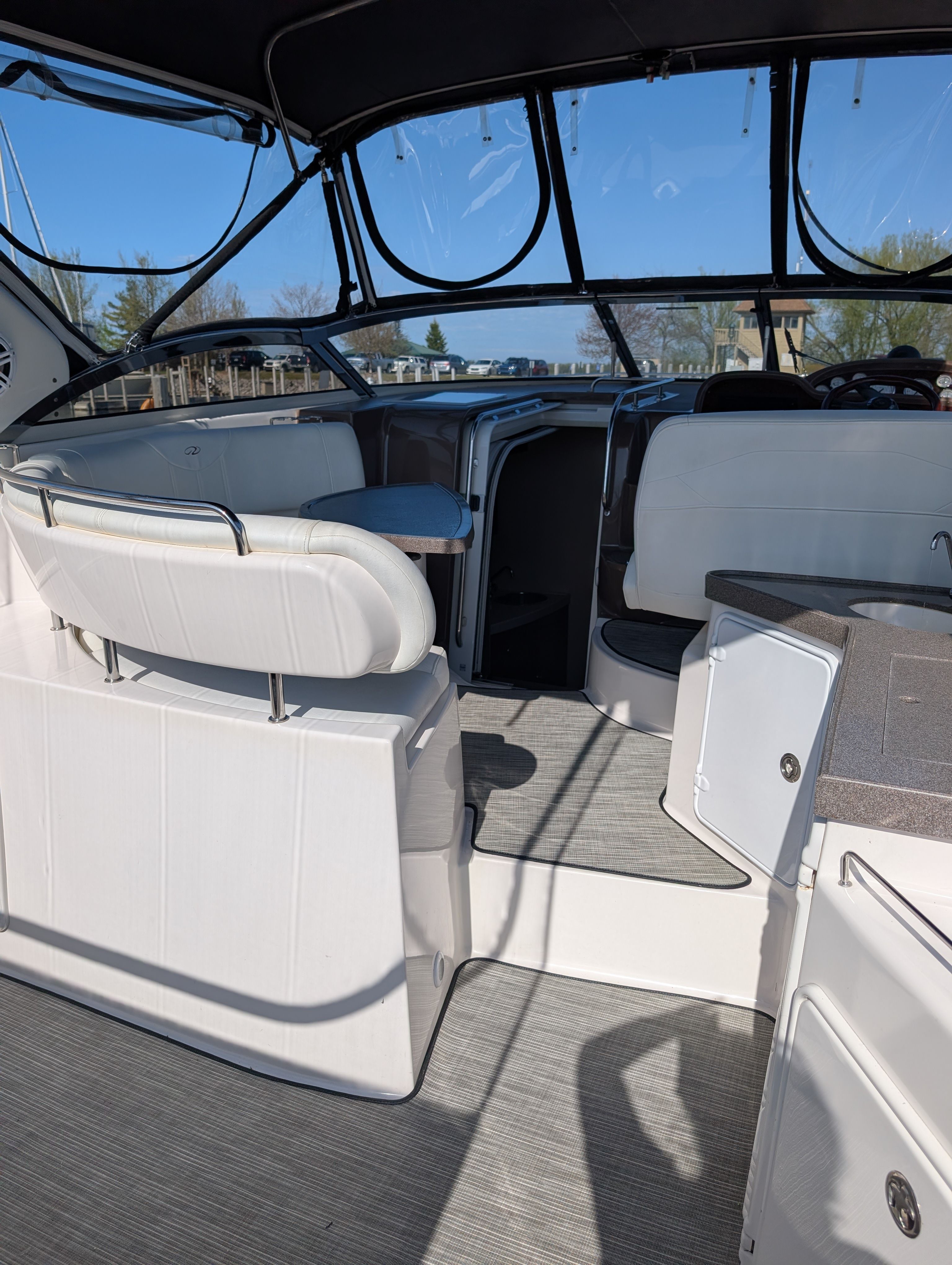 Interior of a 2005 Regal Commodore 3560 yacht.