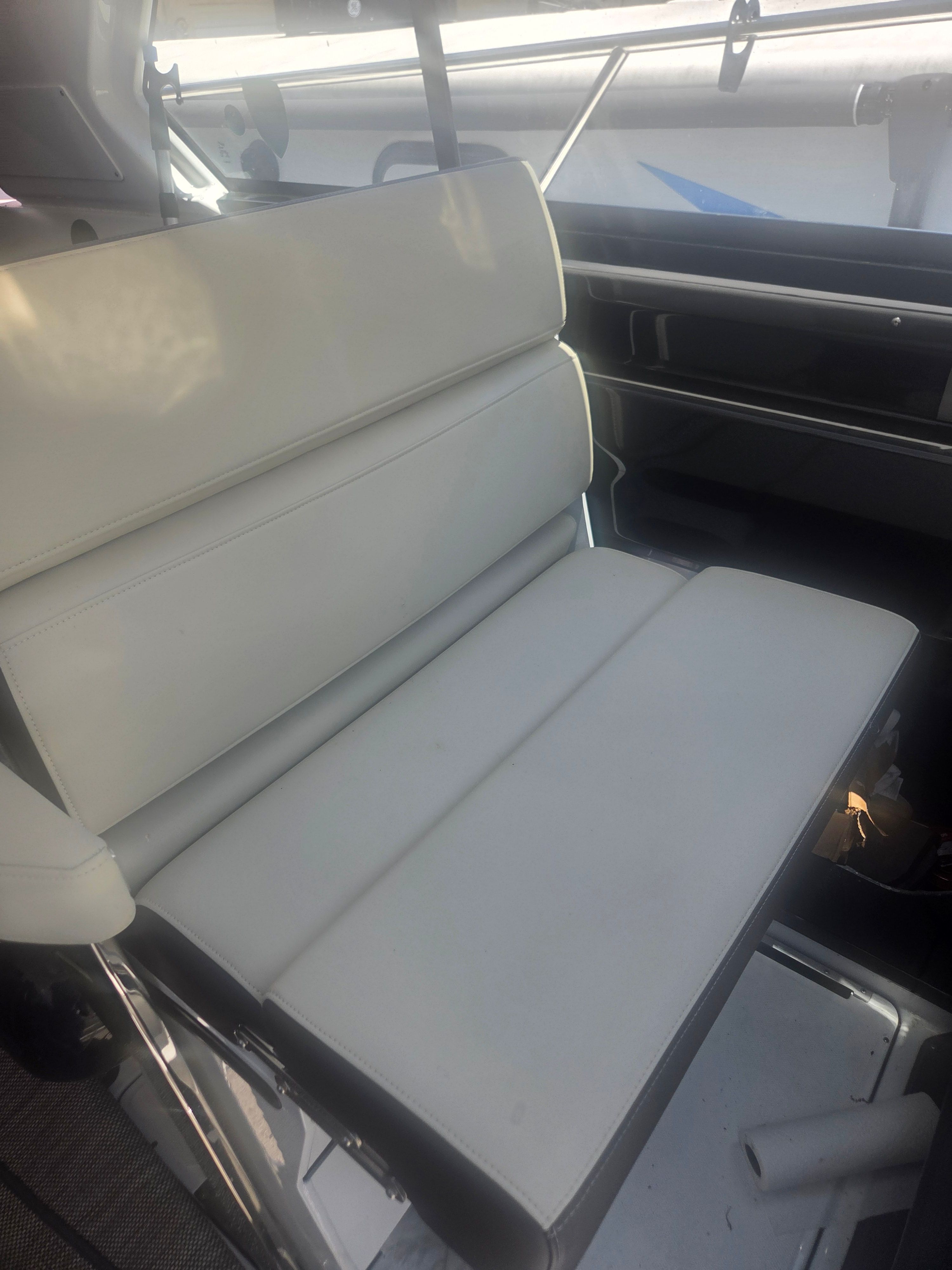 Interior of 2019 Monterey 360SC with gray seating.