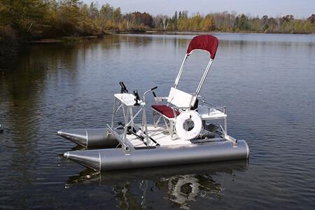 Aqua Cycle 15 pedal boat on a serene lake, 2026 model.