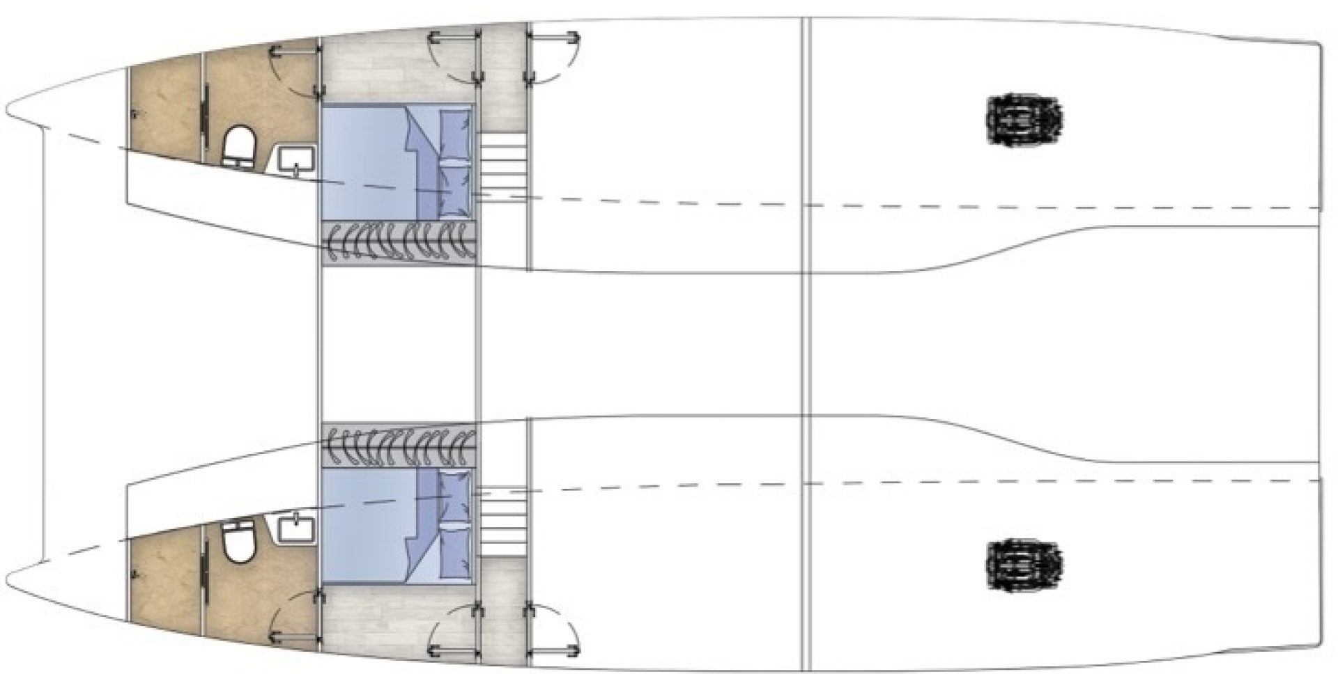 2027 Diamond Yachts P55 Power Catamaran - Image 16
