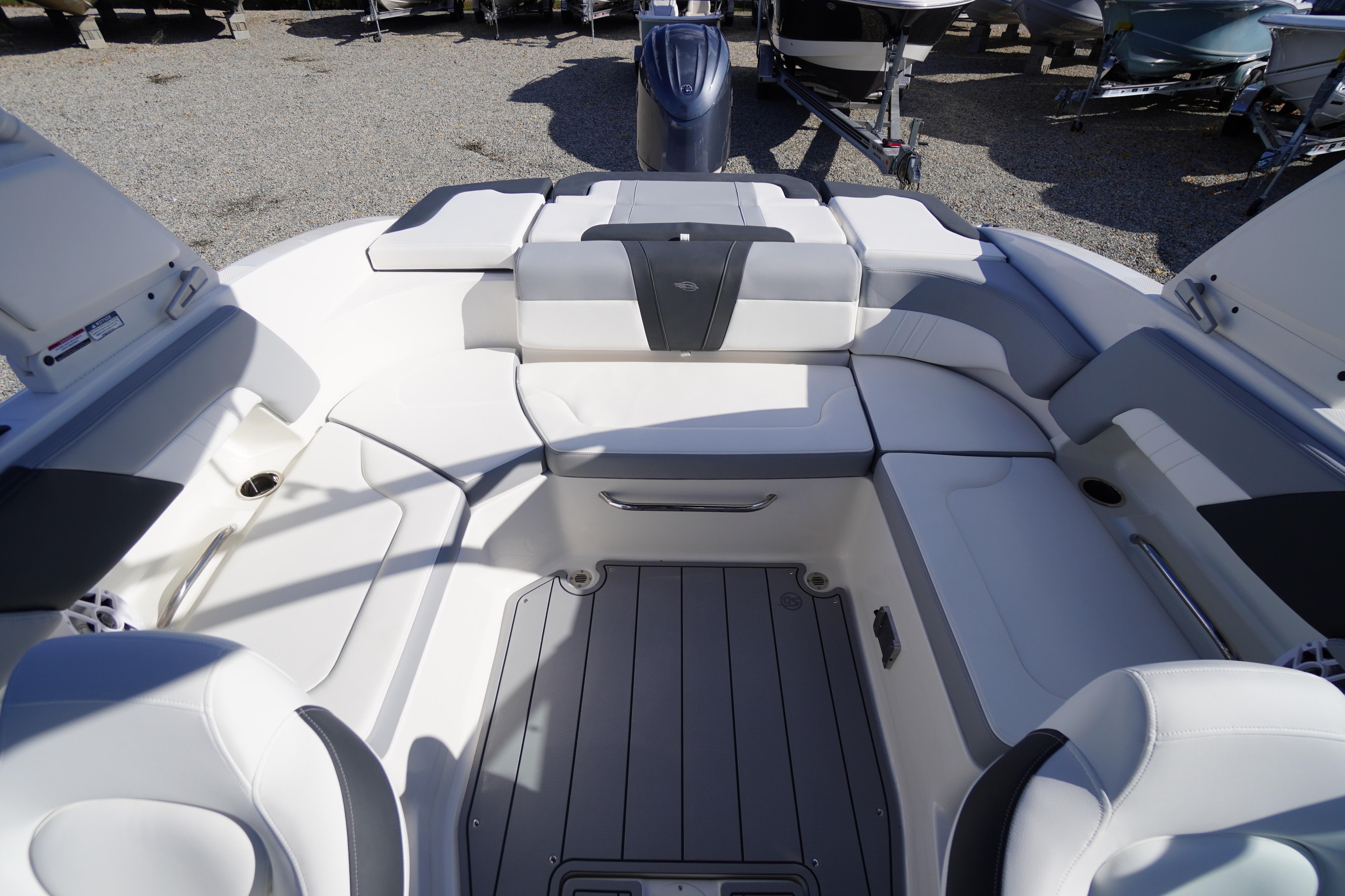 2026 Chaparral 23 SSi OB boat interior with spacious seating and modern design.