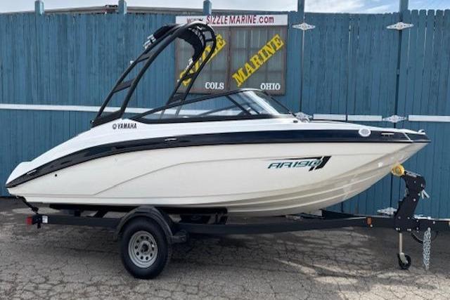 2026 Yamaha Boats AR190 on trailer, displayed outdoors.