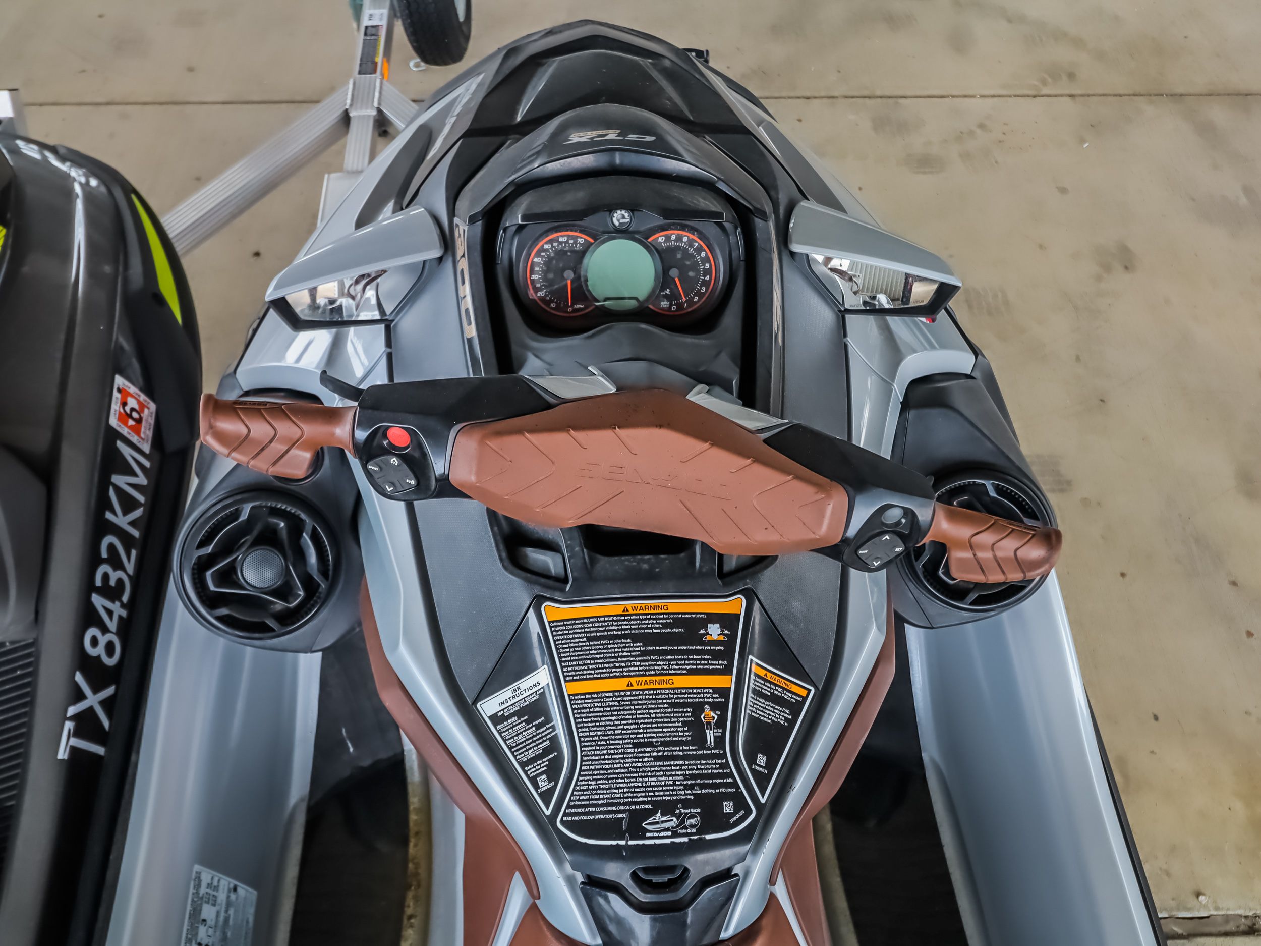 2018 Sea-Doo GTX300 jet ski cockpit view.