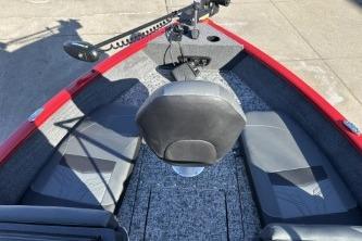 2026 Tracker Pro Guide V-175 Combo boat interior with seating and steering console.