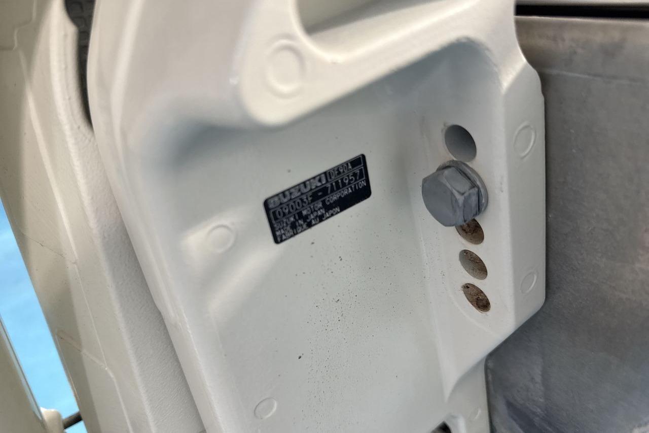 Close-up of a 2018 Landau Alure 212 Fish boat's identification plate.