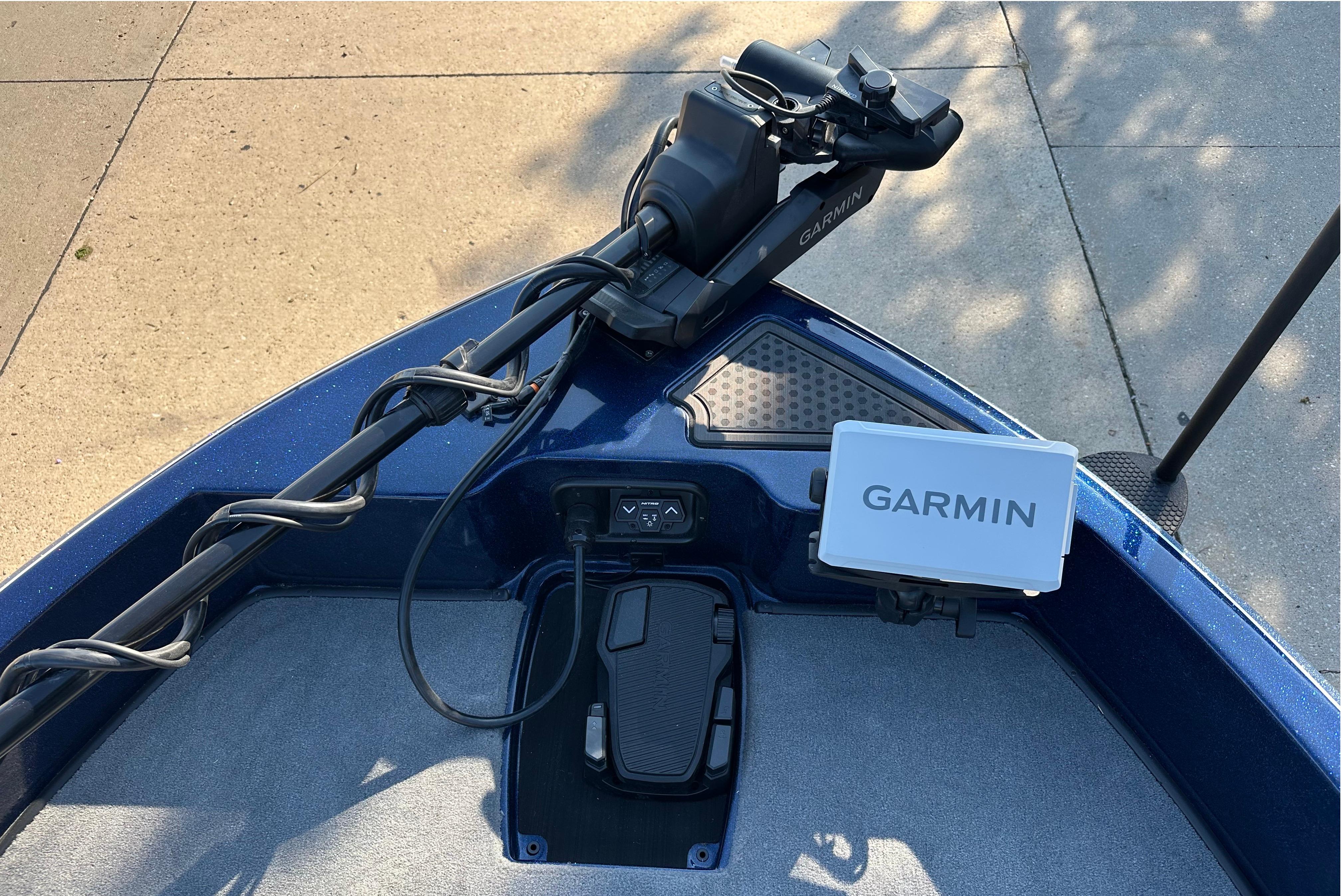 2026 Nitro ZV19 Sport Pro boat with Garmin navigation system and trolling motor.