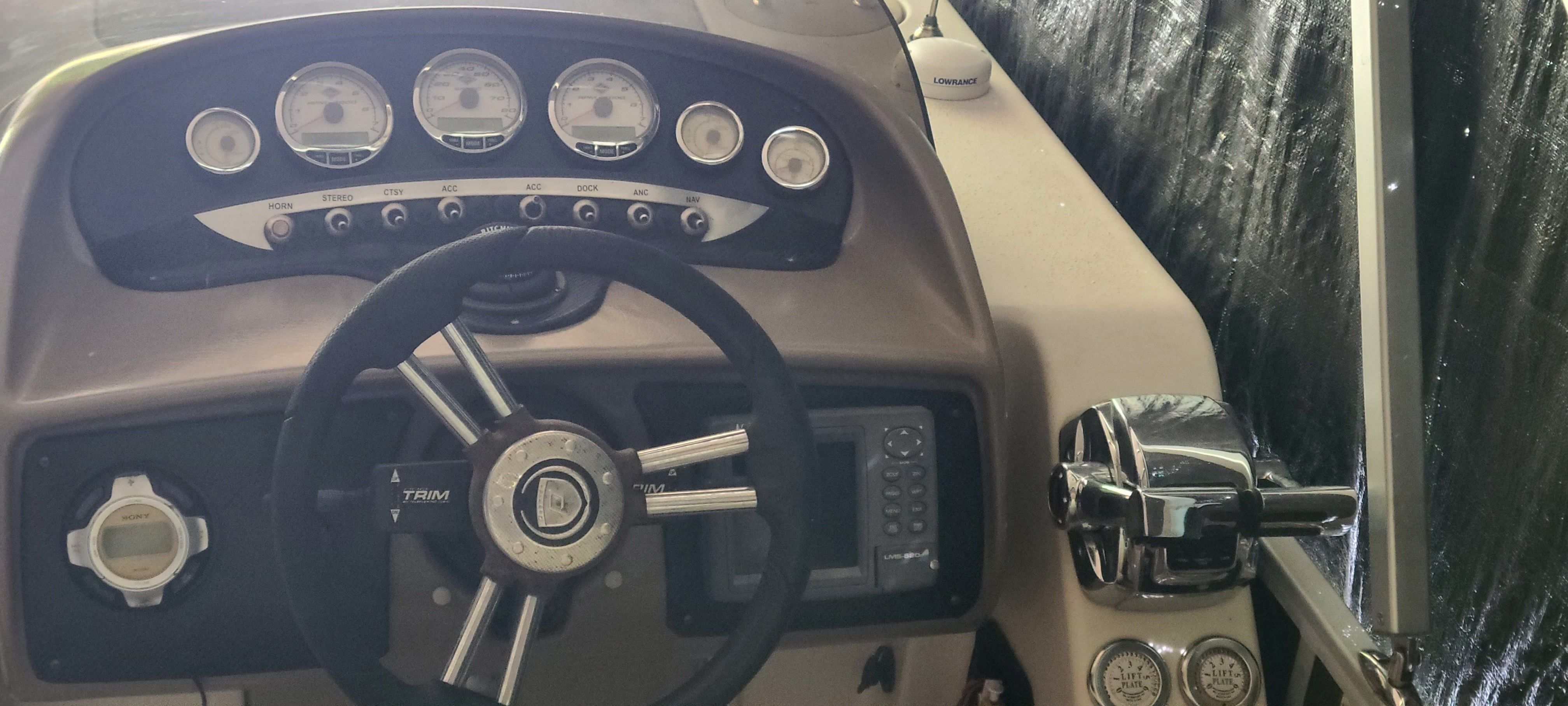Dashboard of a 2009 Premier 275 Grand Majestic LTD boat.