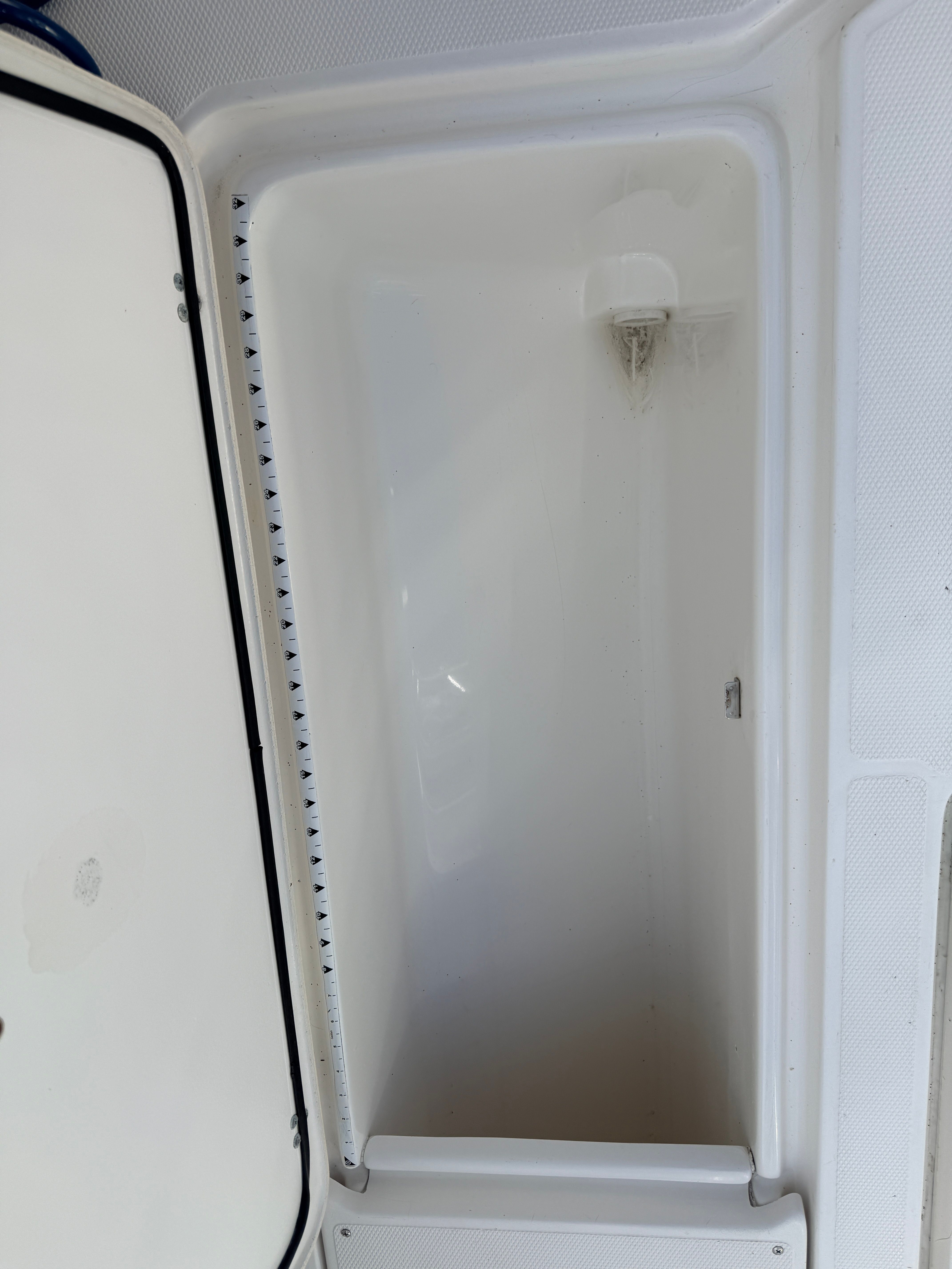 Interior view of a 2007 Fountain 32 Center Console boat.