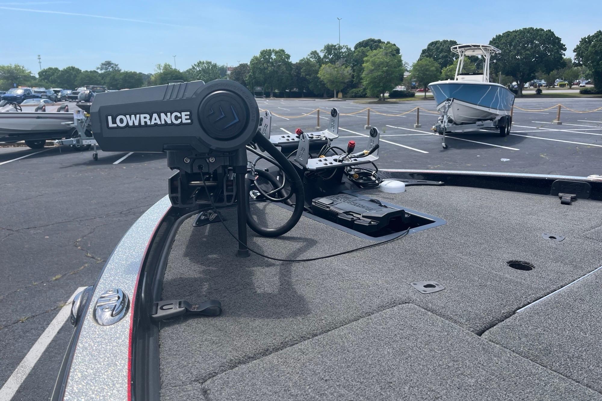 2017 Ranger Z518 Cup-Equipped boat with Lowrance equipment in a parking lot.