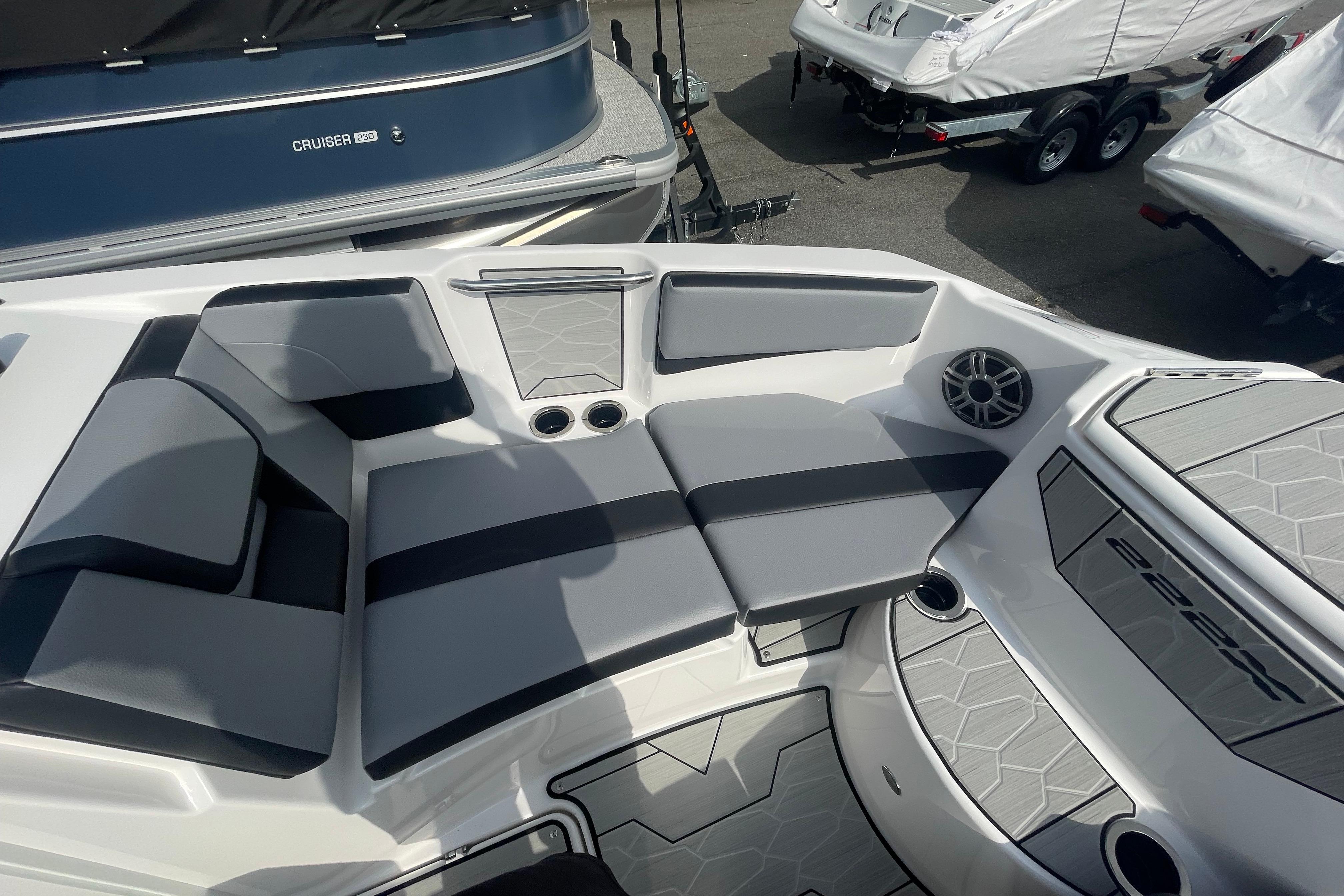 2026 Yamaha Boats 222XD interior with sleek seating and modern design.