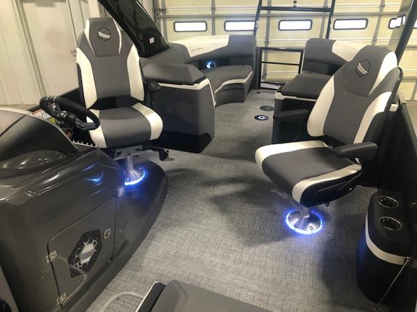 Interior of 2023 South Bay 525 RS 3.0 Arch with modern seating.