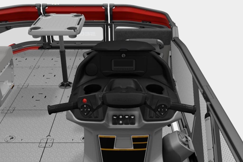 2026 Sea-Doo Switch Compact dashboard and seating area with modern design features.