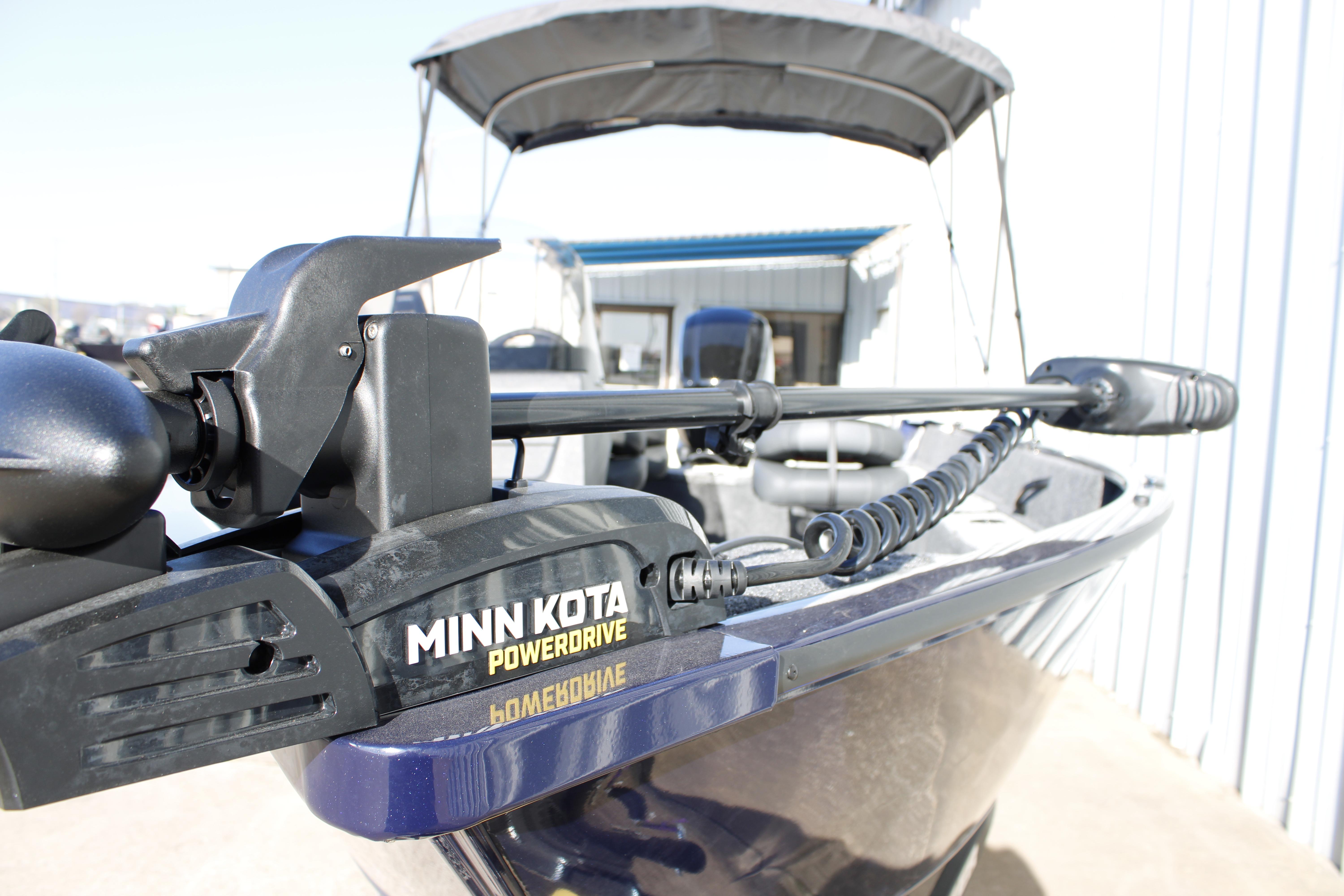 2026 Tracker Pro Guide V-16 SC boat with Minn Kota PowerDrive trolling motor.
