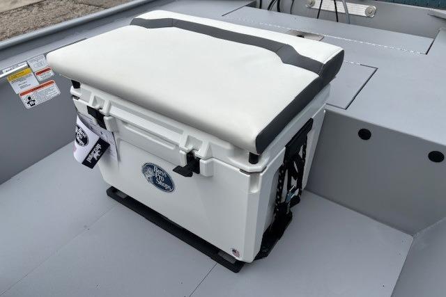 2026 Tracker Bass Tracker Classic CC boat with cushioned cooler seat.