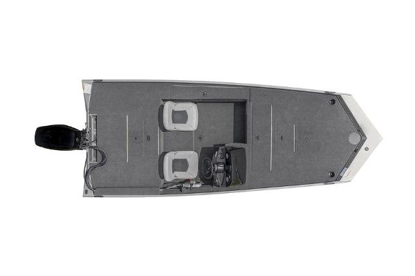 Manufacturer Provided Image: Top view of 2026 Crestliner 1600 Storm fishing boat with dual seats and motor.