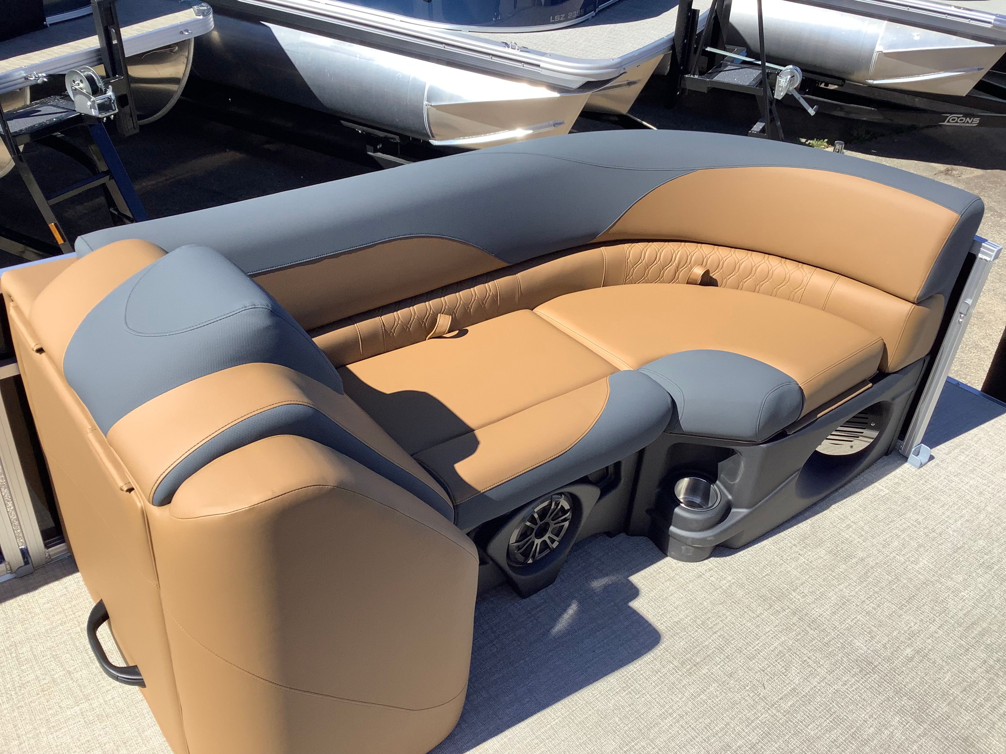 2026 Tahoe 2385 LTZ Quad Lounger with luxurious seating.