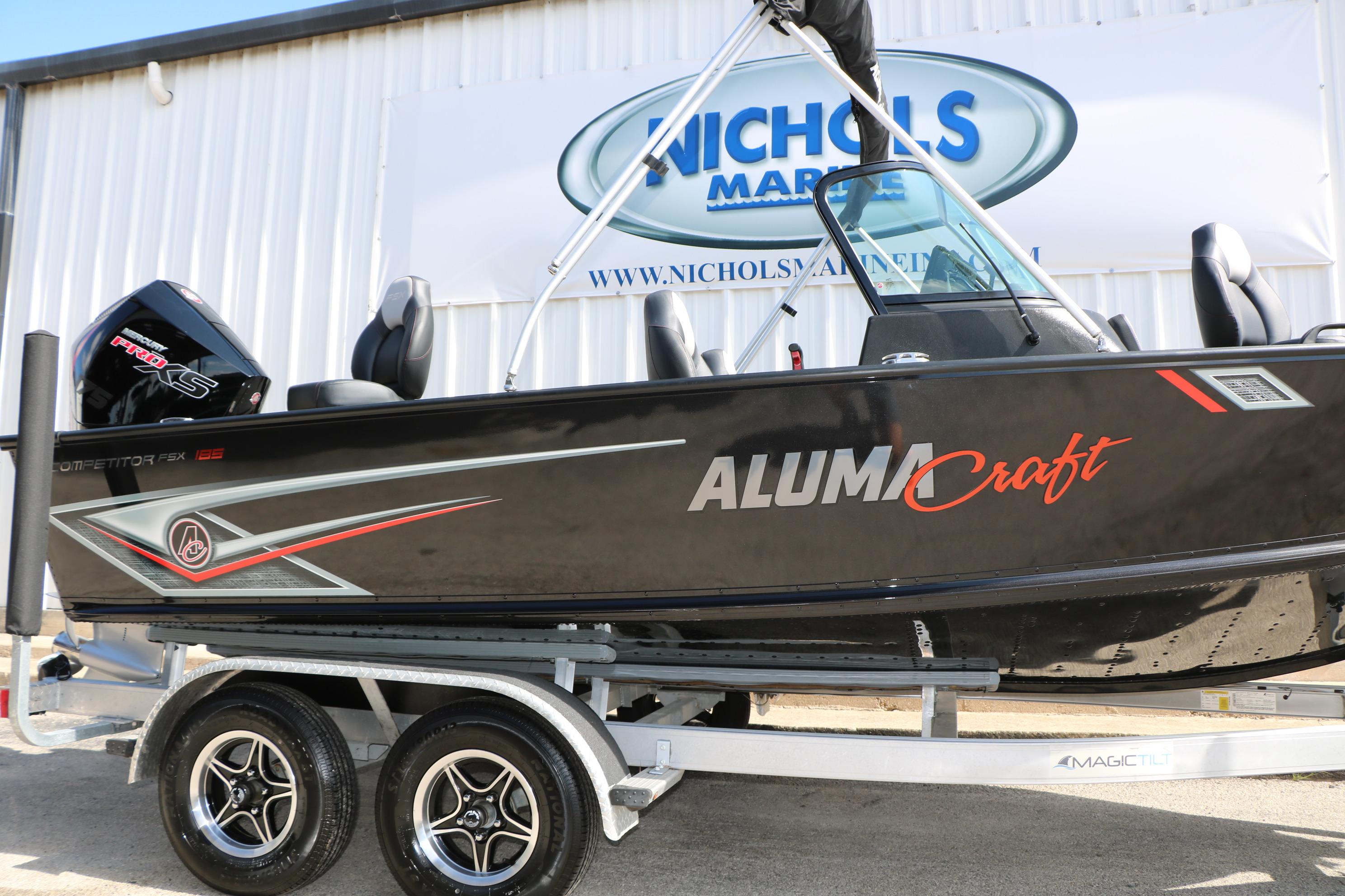 2023 Alumacraft Competitor FSX 185 boat on trailer at Nichols Marine.