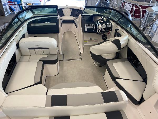 Interior of 2023 Regal 2000 ES Bowrider with luxurious seating.