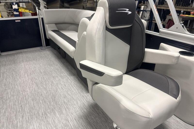 2026 Bennington 22 SSRSF boat interior with luxurious seating and modern design.