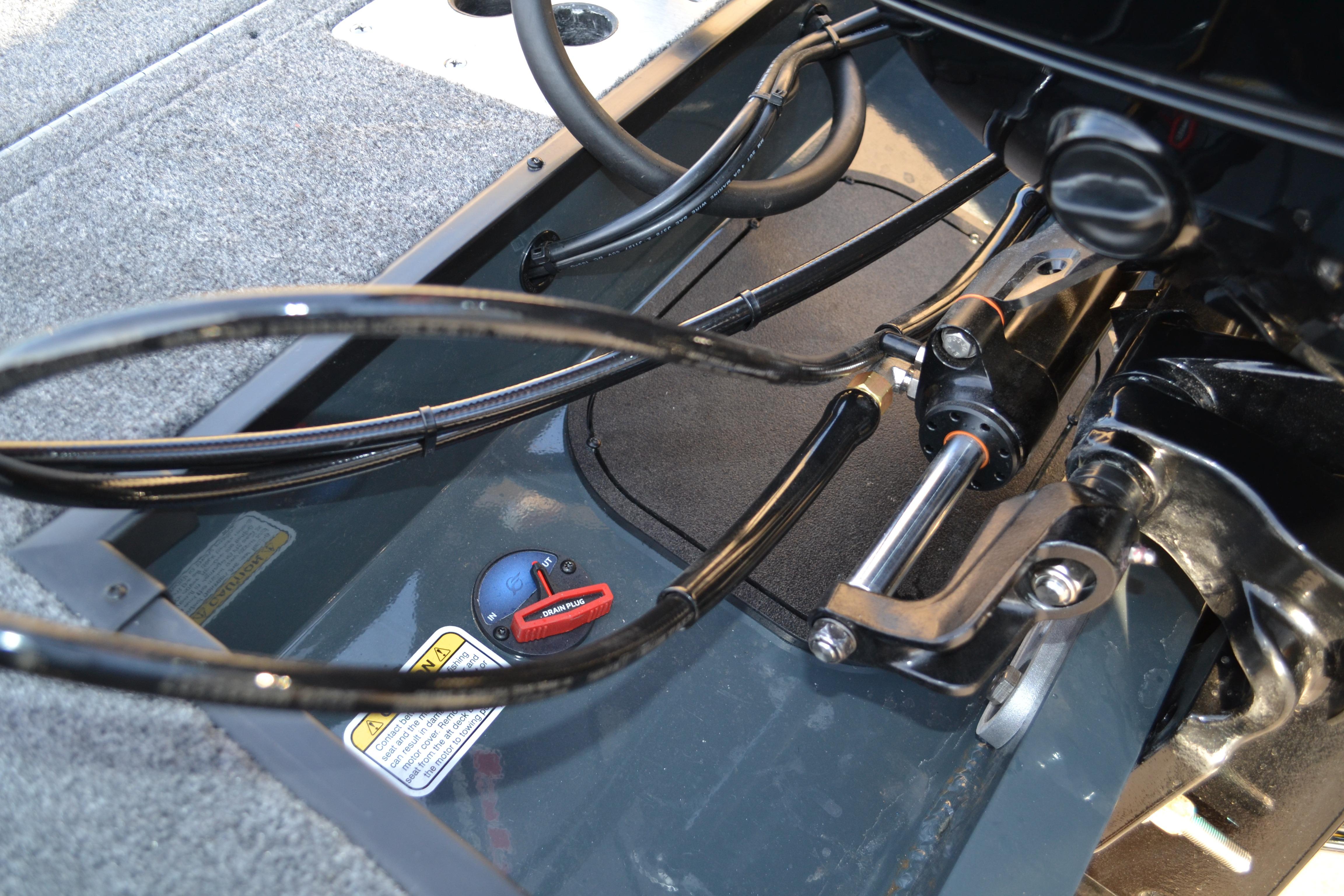 2026 Ranger VS1882SC Reata boat interior with hydraulic system and wiring details.