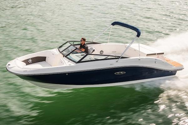 Manufacturer Provided Image: 2021 Sea Ray SPX 230 boat cruising on water.