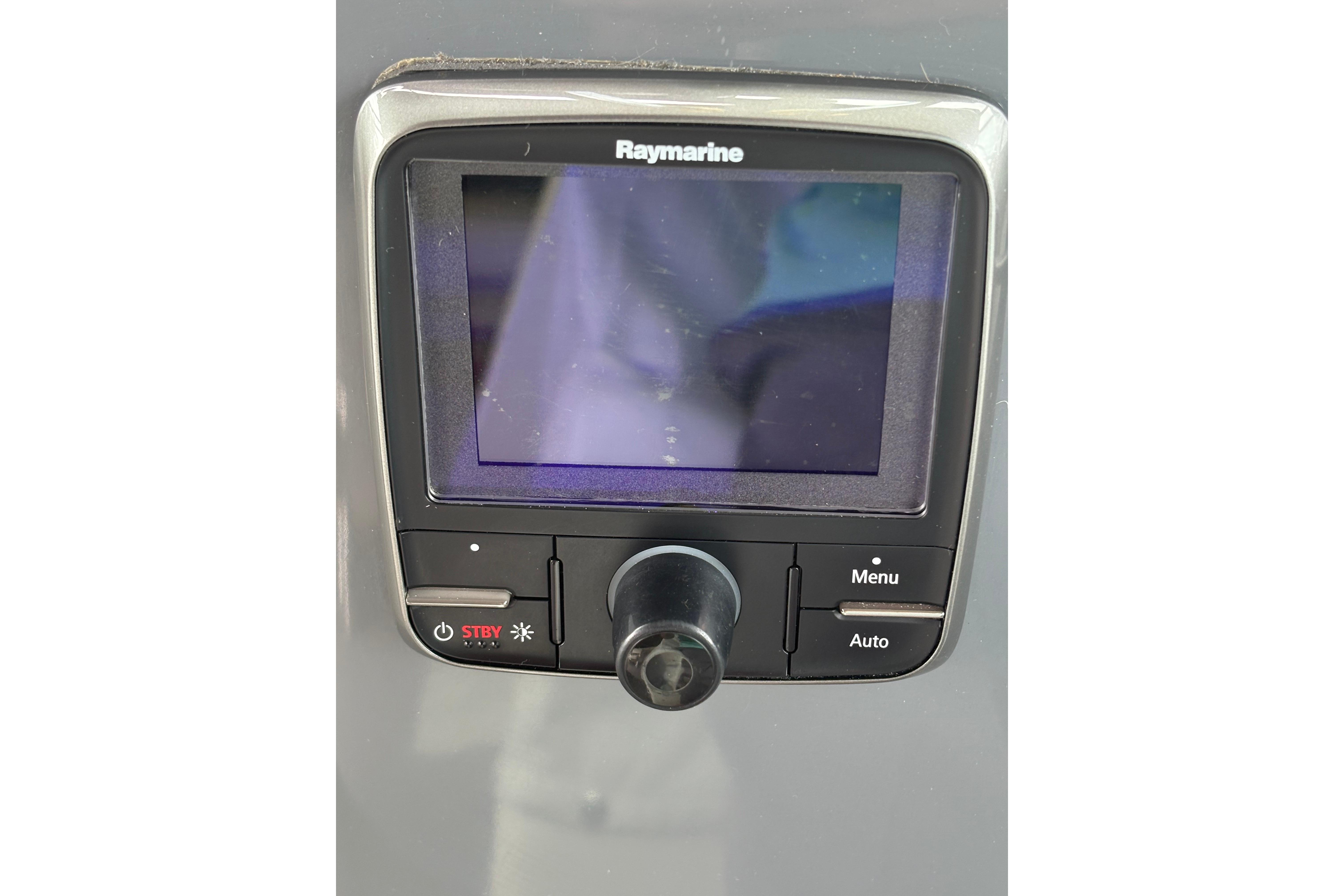 Raymarine control panel on a 1999 Tiara Yachts 3100 Open boat.