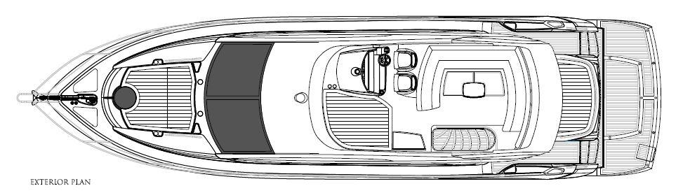 Manufacturer Provided Image: Sunseeker Mahattan 53 Exterior Layout Plan