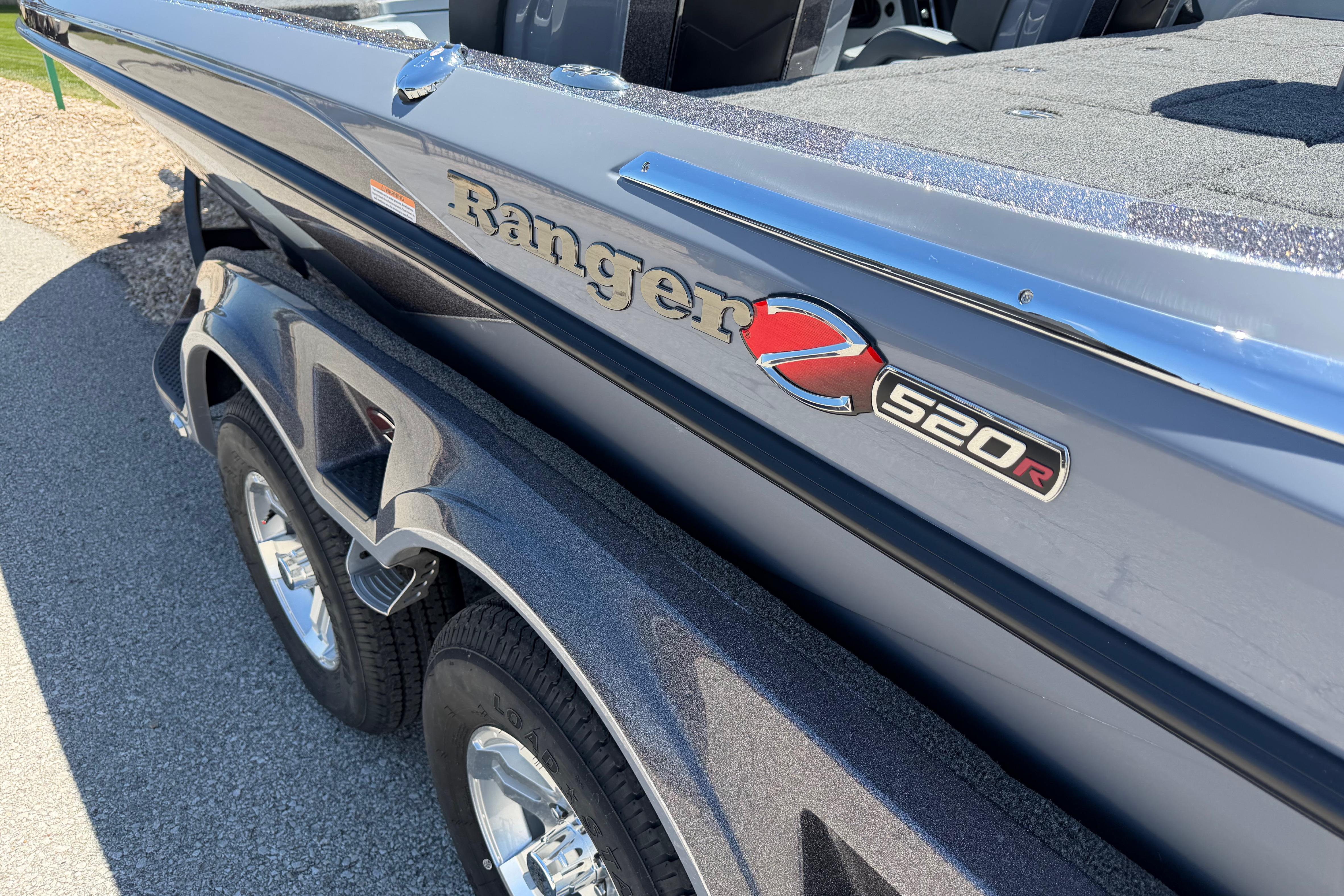 2026 Ranger Z520R boat with sleek design and dual axle trailer.