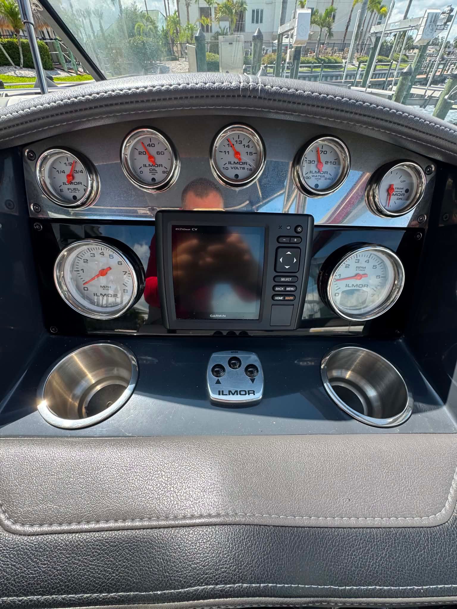 Dashboard of a 2018 Formula 270 Bowrider with gauges and display.