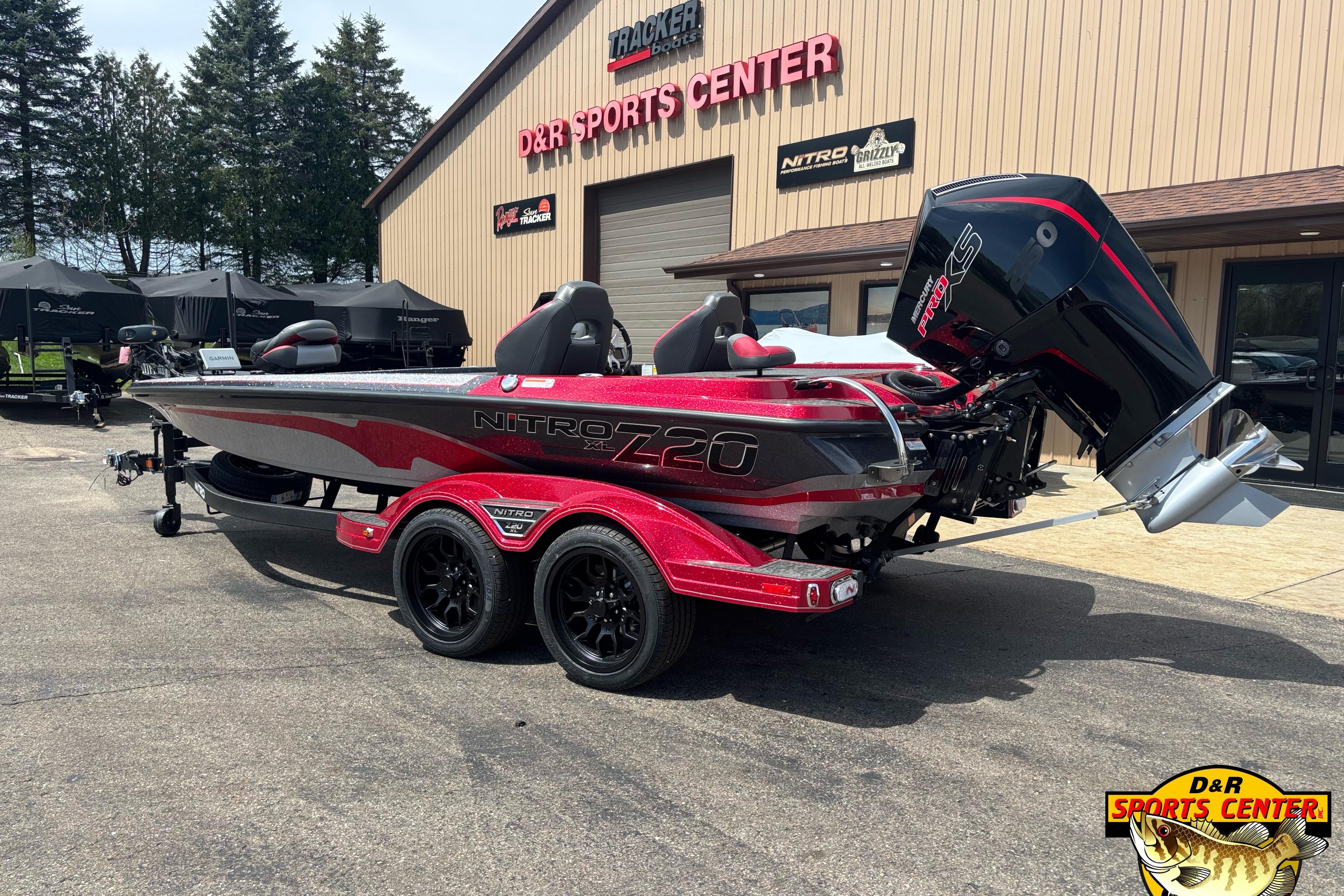 2026 Nitro Z20 XL Pro boat at D&R Sports Center, featuring sleek design and powerful engine.