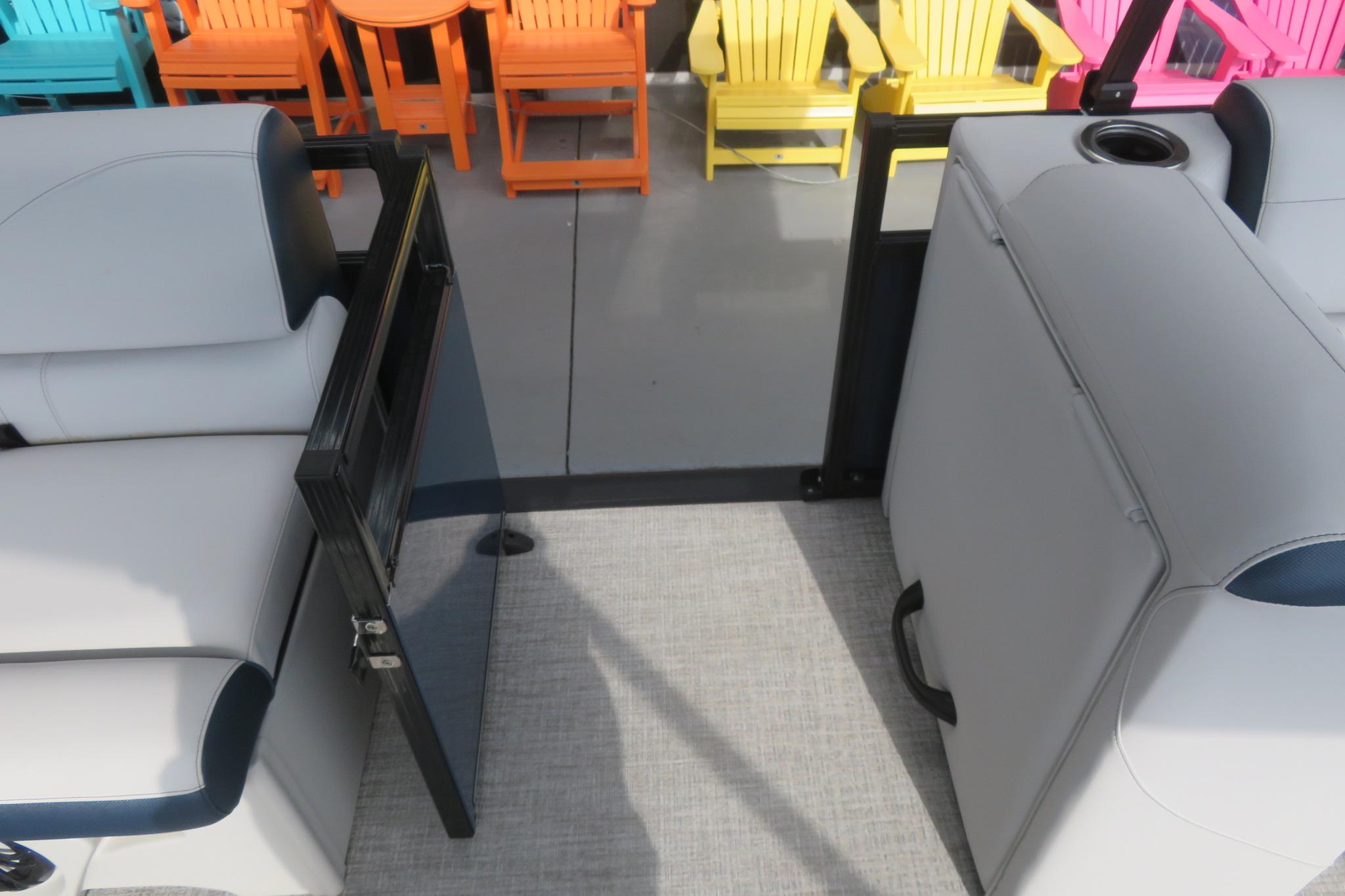 Interior of Avalon Venture 85 Rear Fish 2026 with seating area.