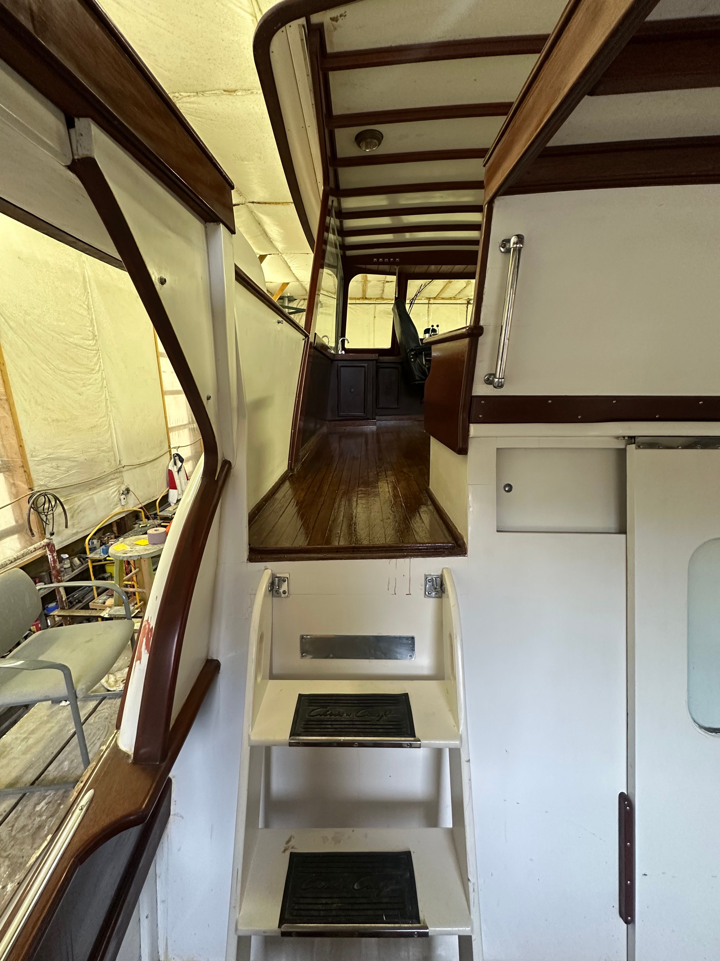 Stairs to helm