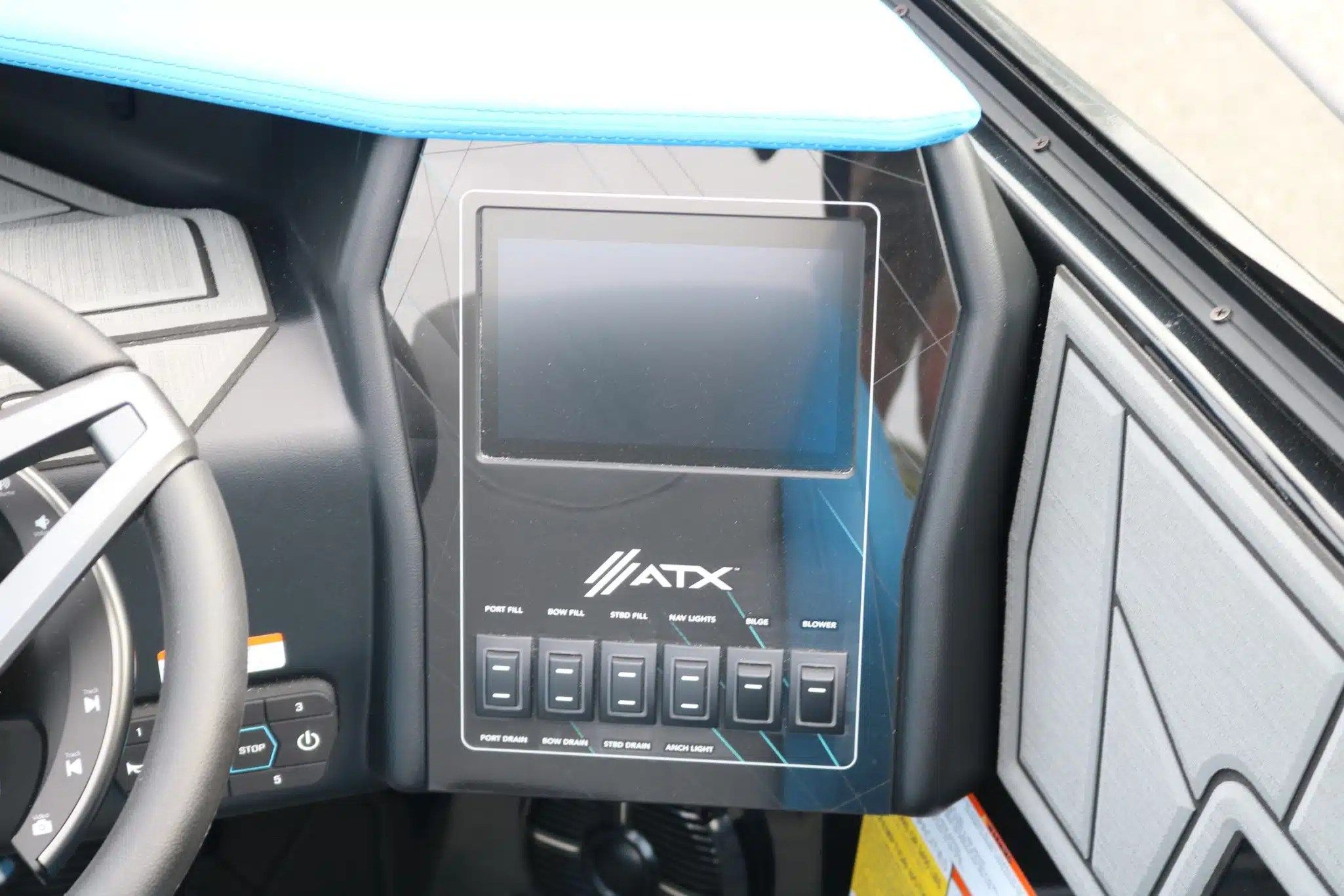 Dashboard of ATX Surf Boats 24 Type-S 2024 with controls.