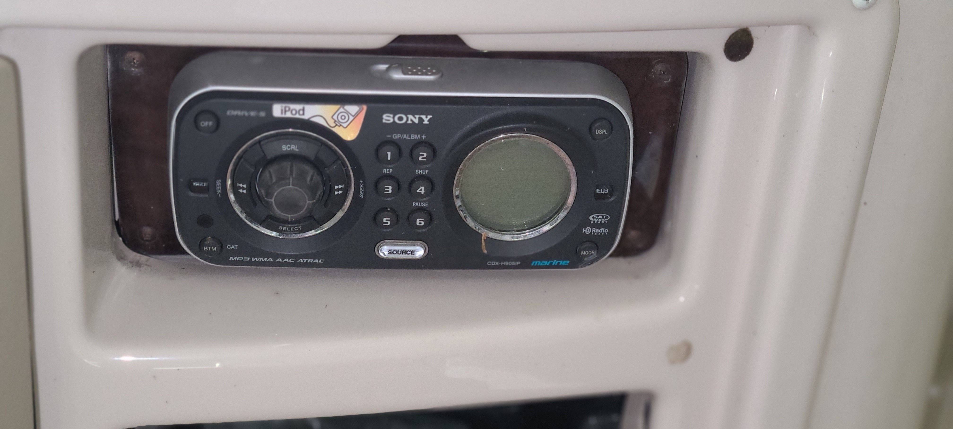 Sony marine radio in 2009 Premier 275 Grand Majestic LTD.